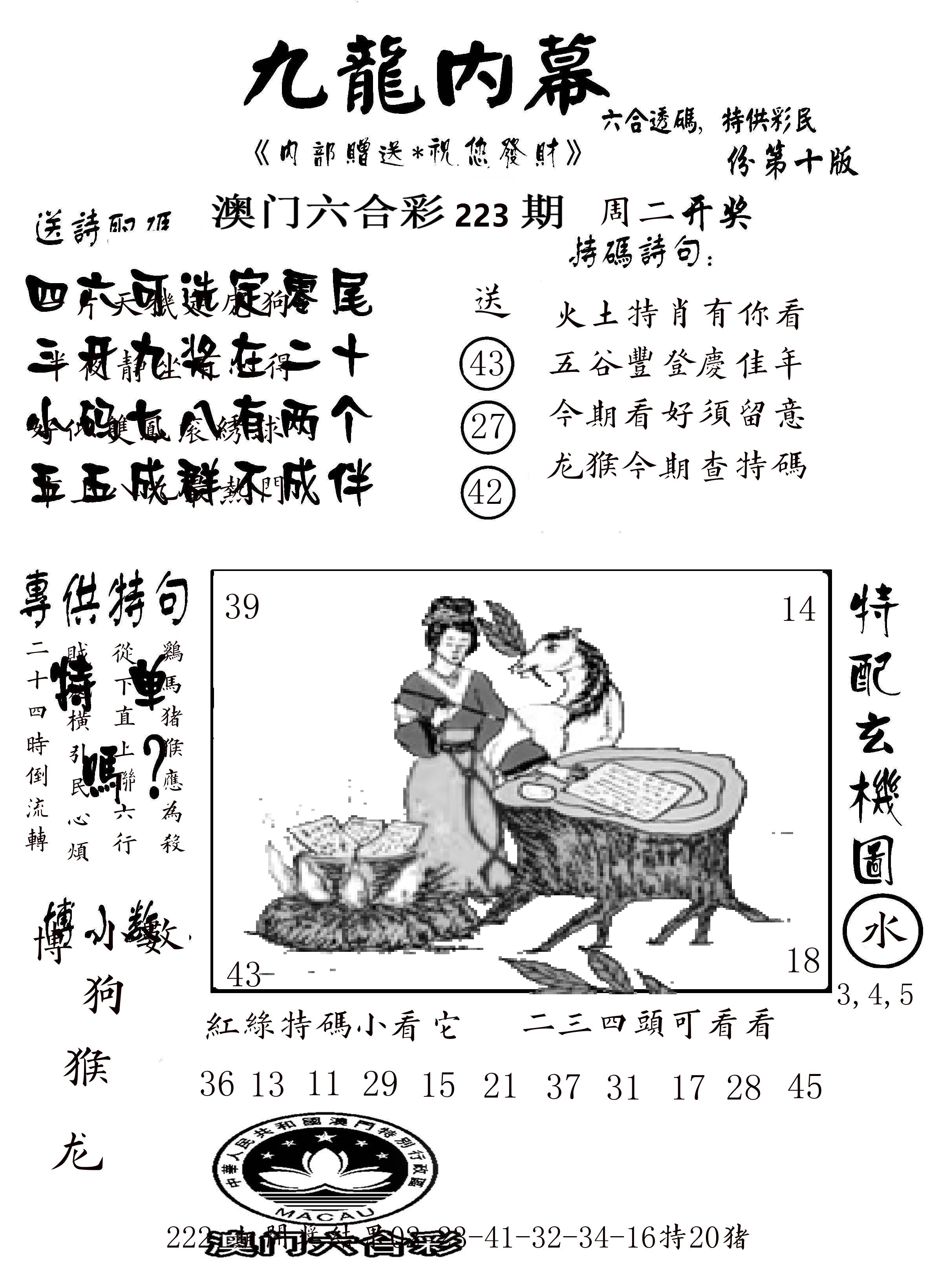 澳门传真2 第223期
