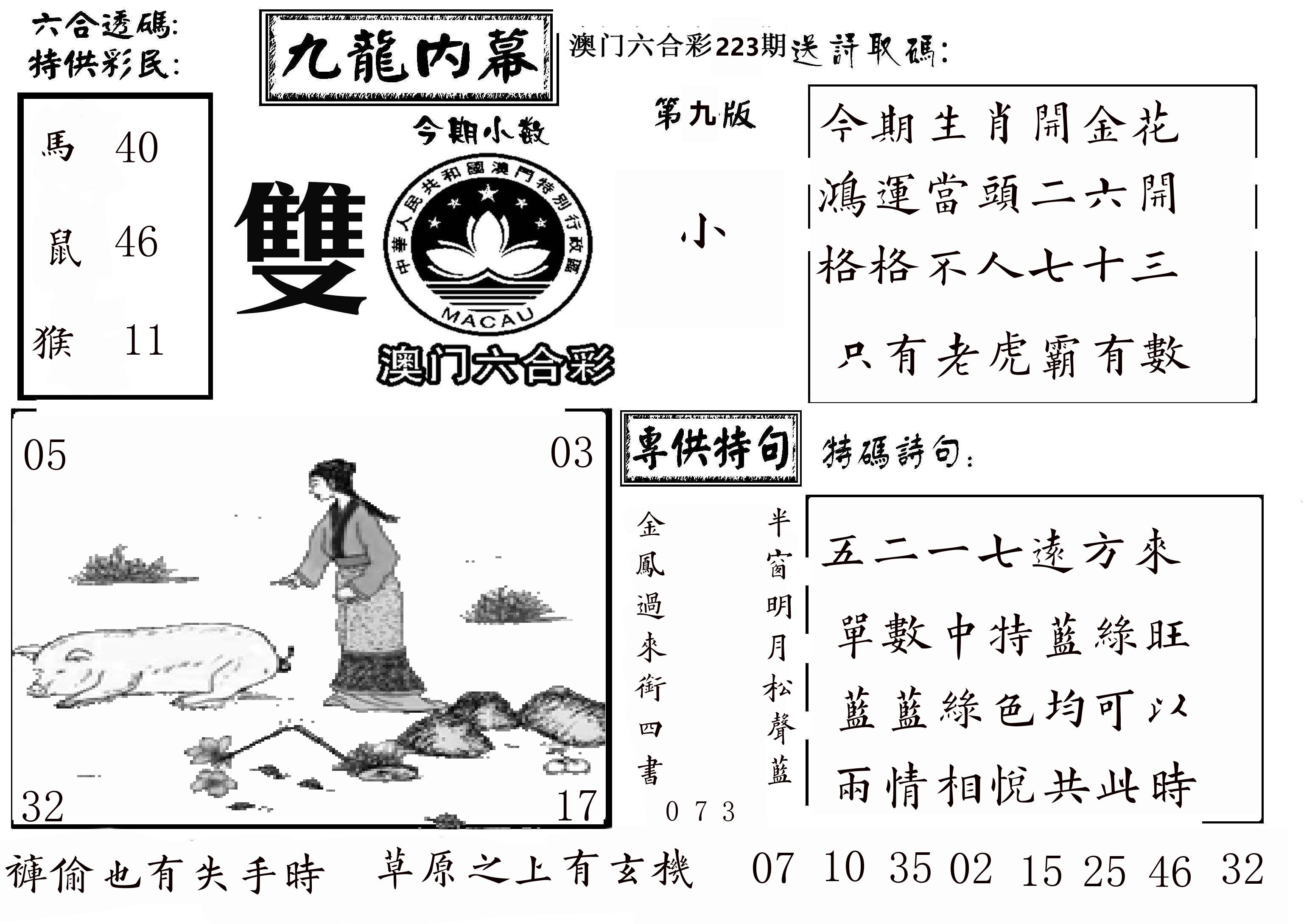 澳门传真3 第223期