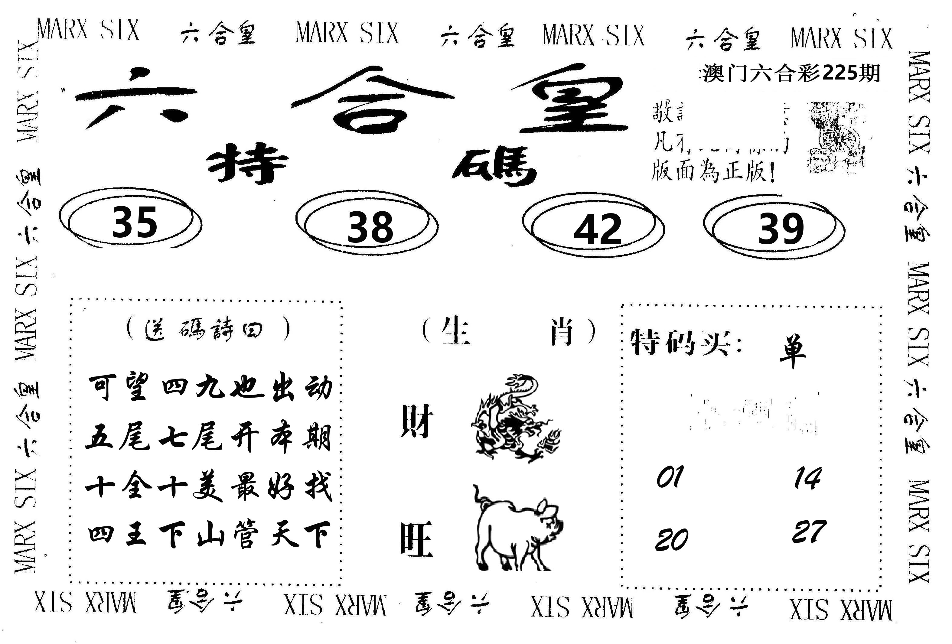 六合皇 第225期