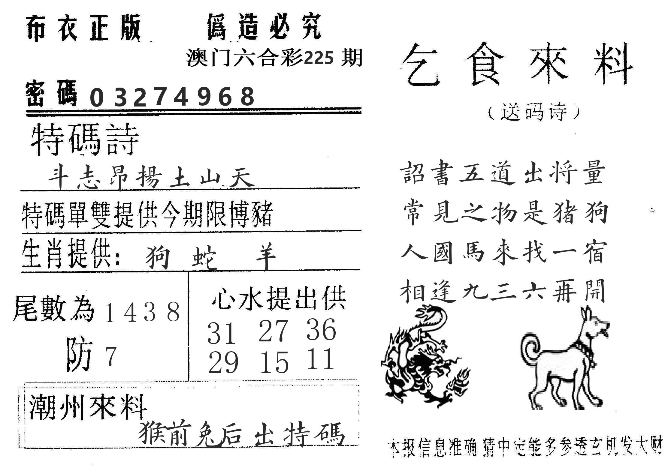 千禧码王 第225期