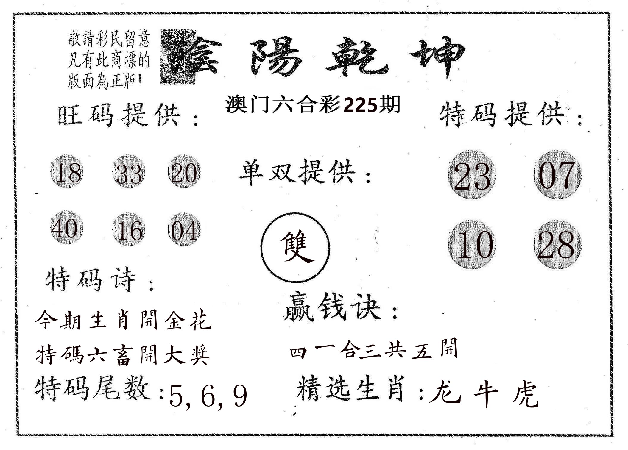 阴阳乾坤 第225期