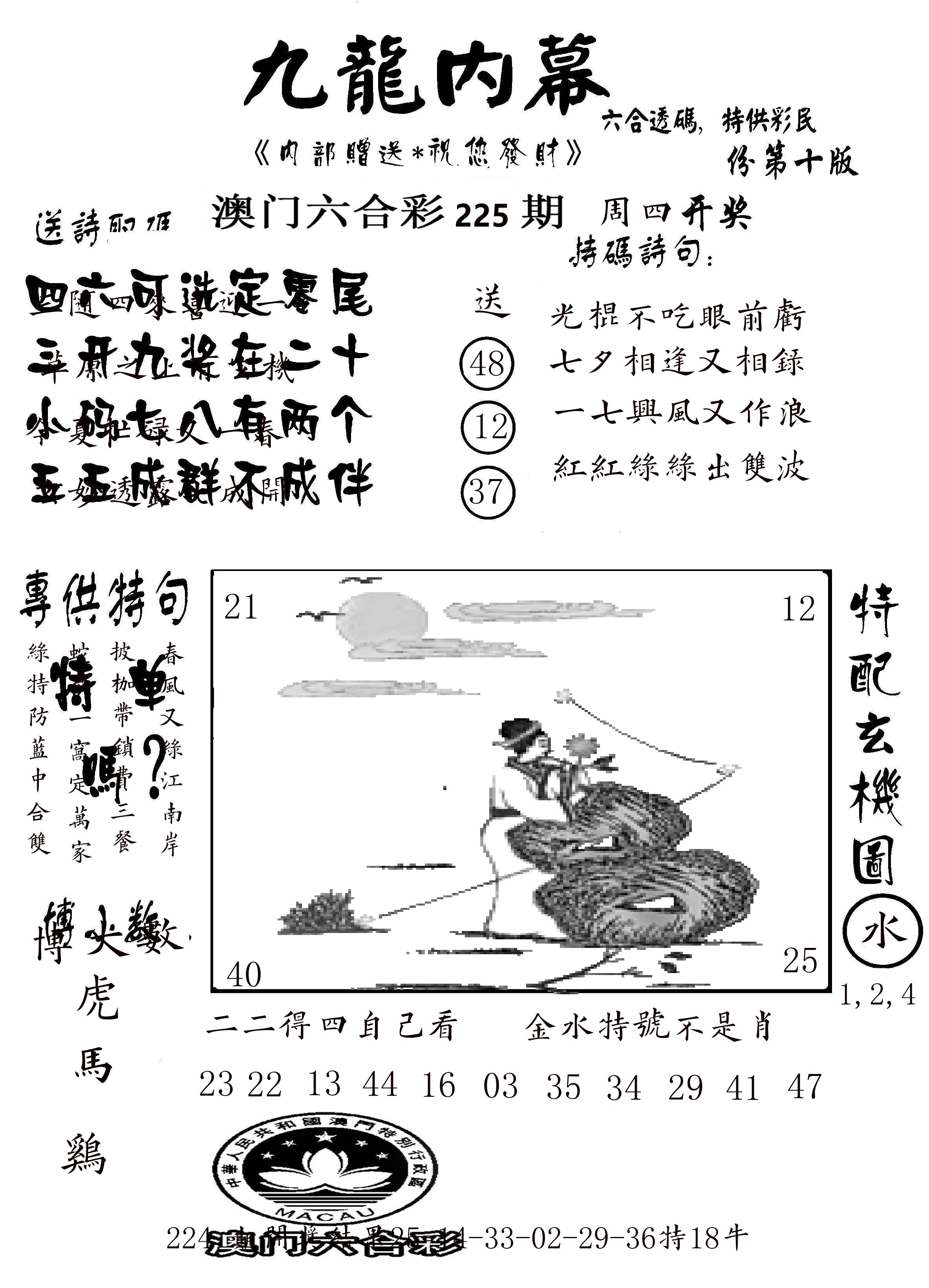 澳门传真2 第225期