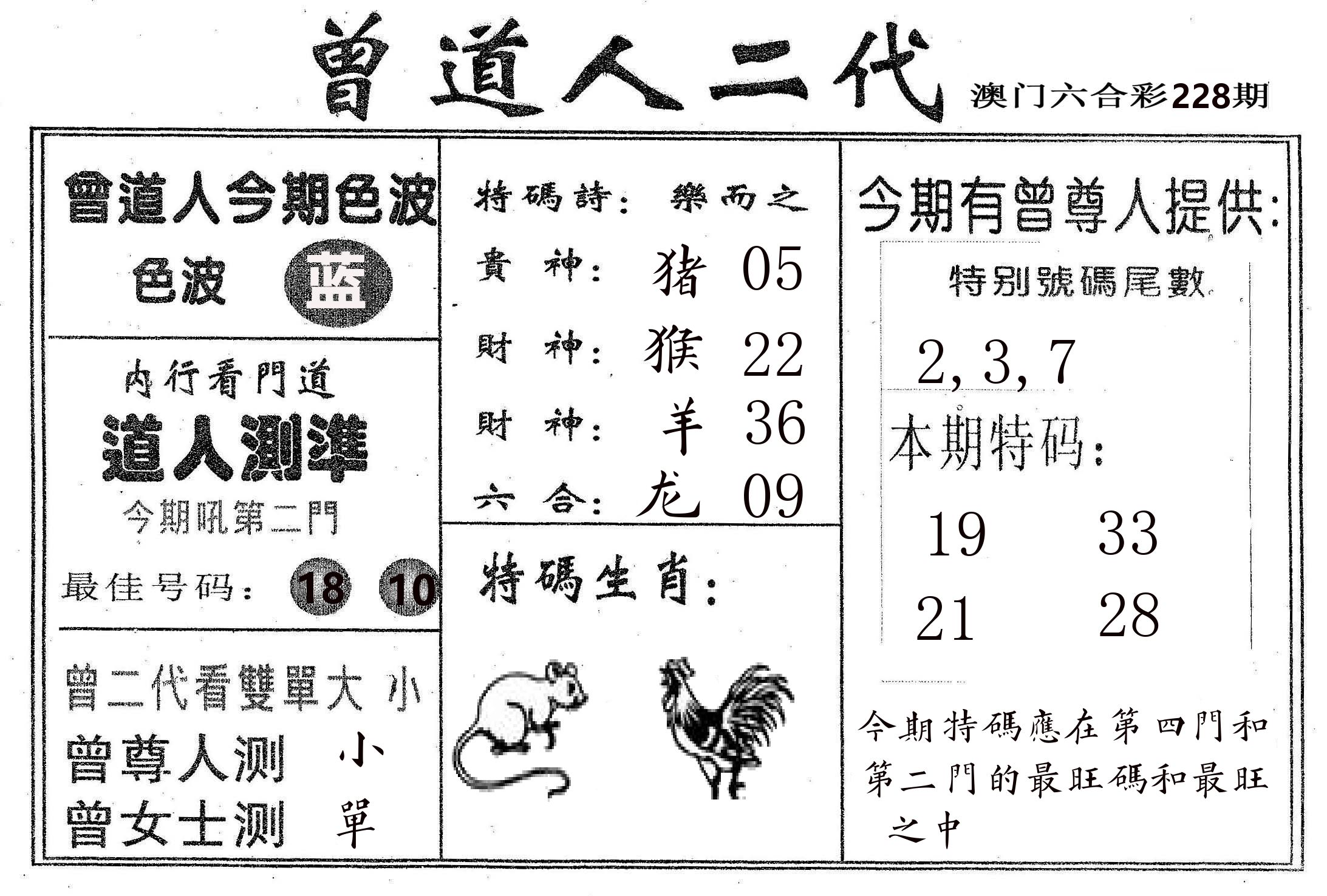 曾二代 第228期