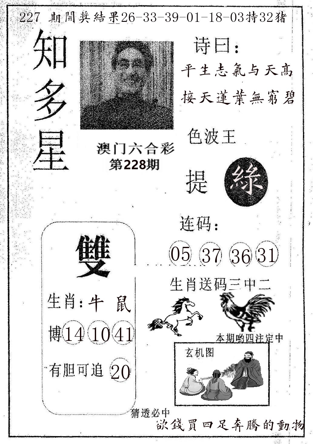 知多星 第228期