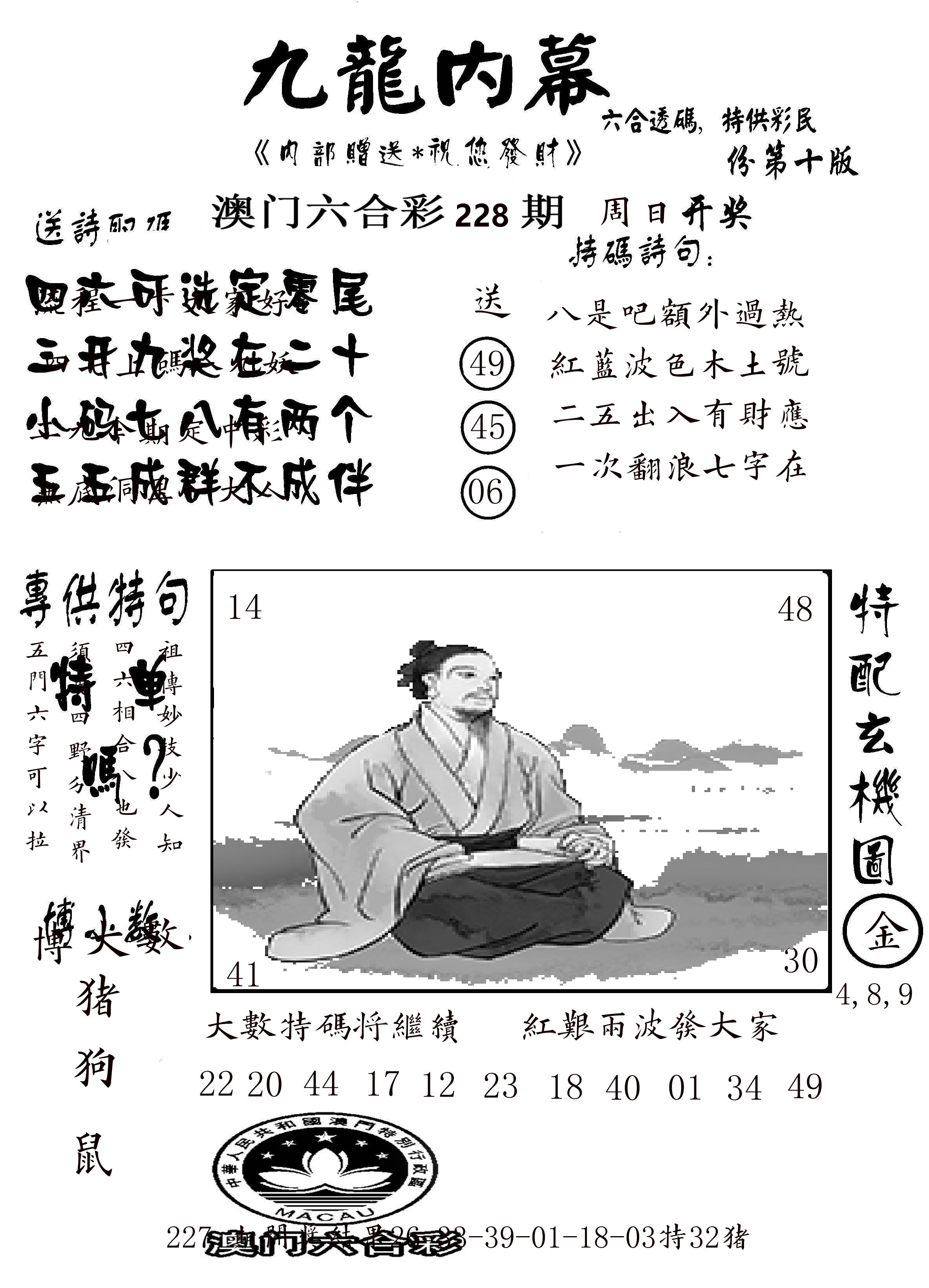 澳门传真2 第228期