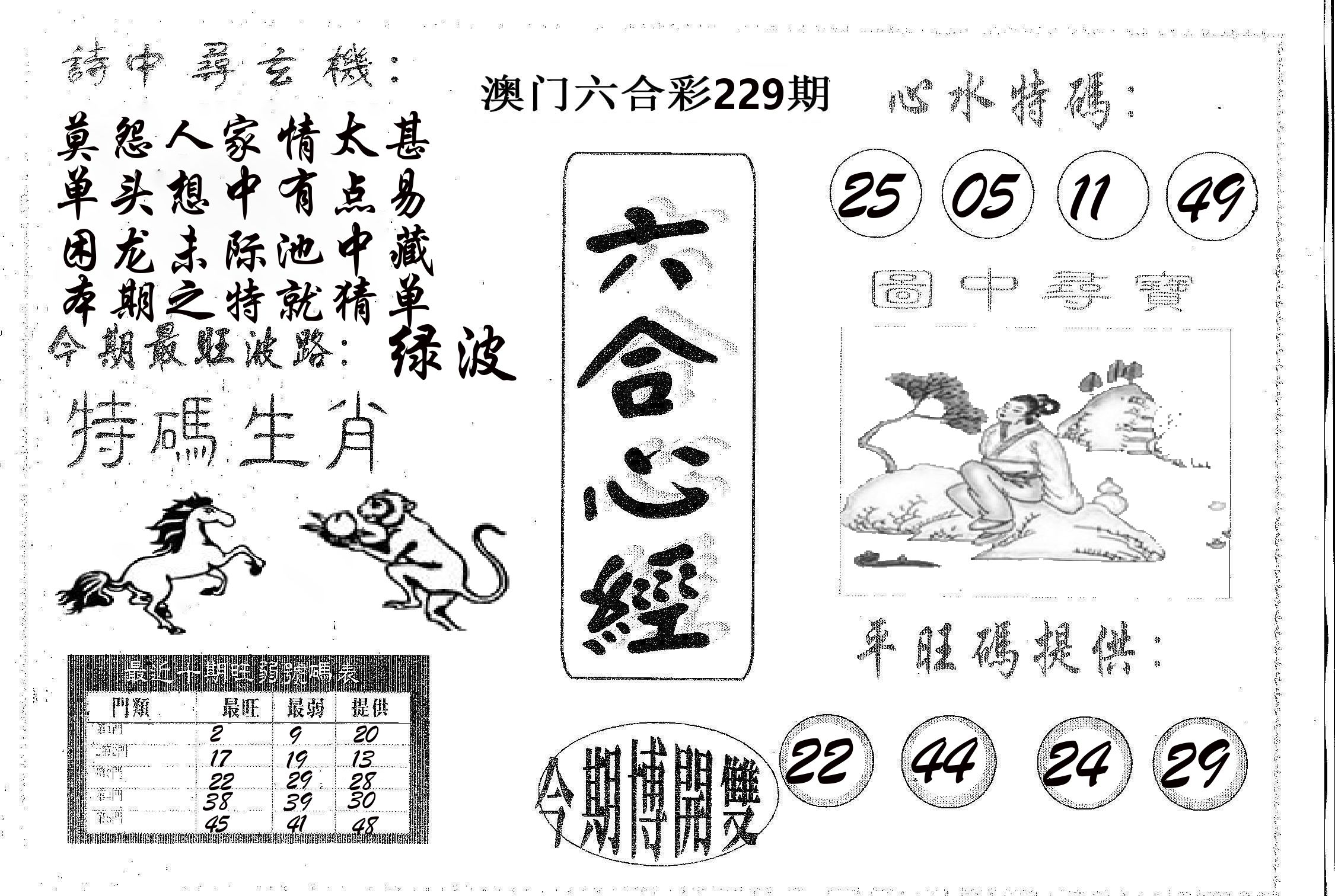 六合心经 第229期