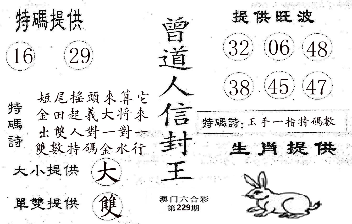 曾信封王 第229期