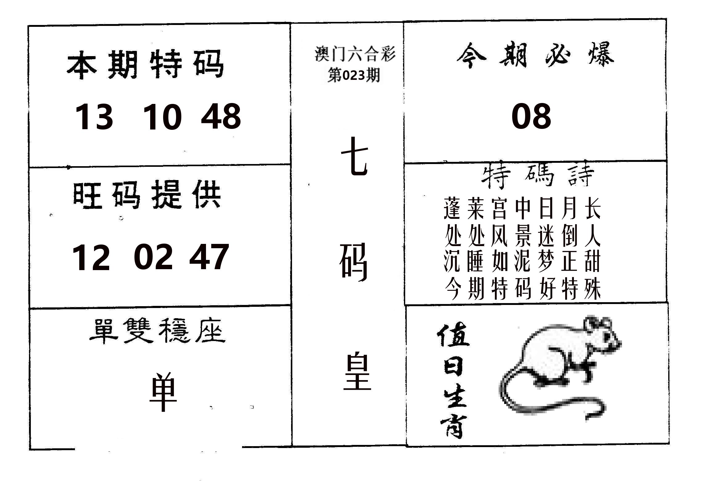 七码皇 第23期