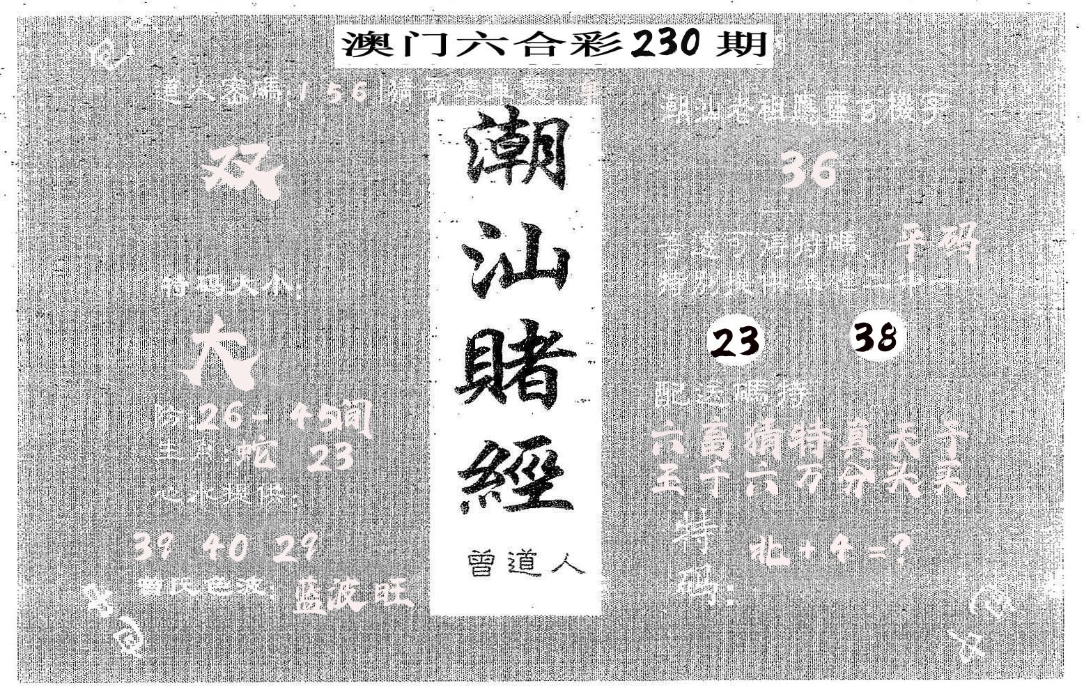 潮汕赌经 第230期