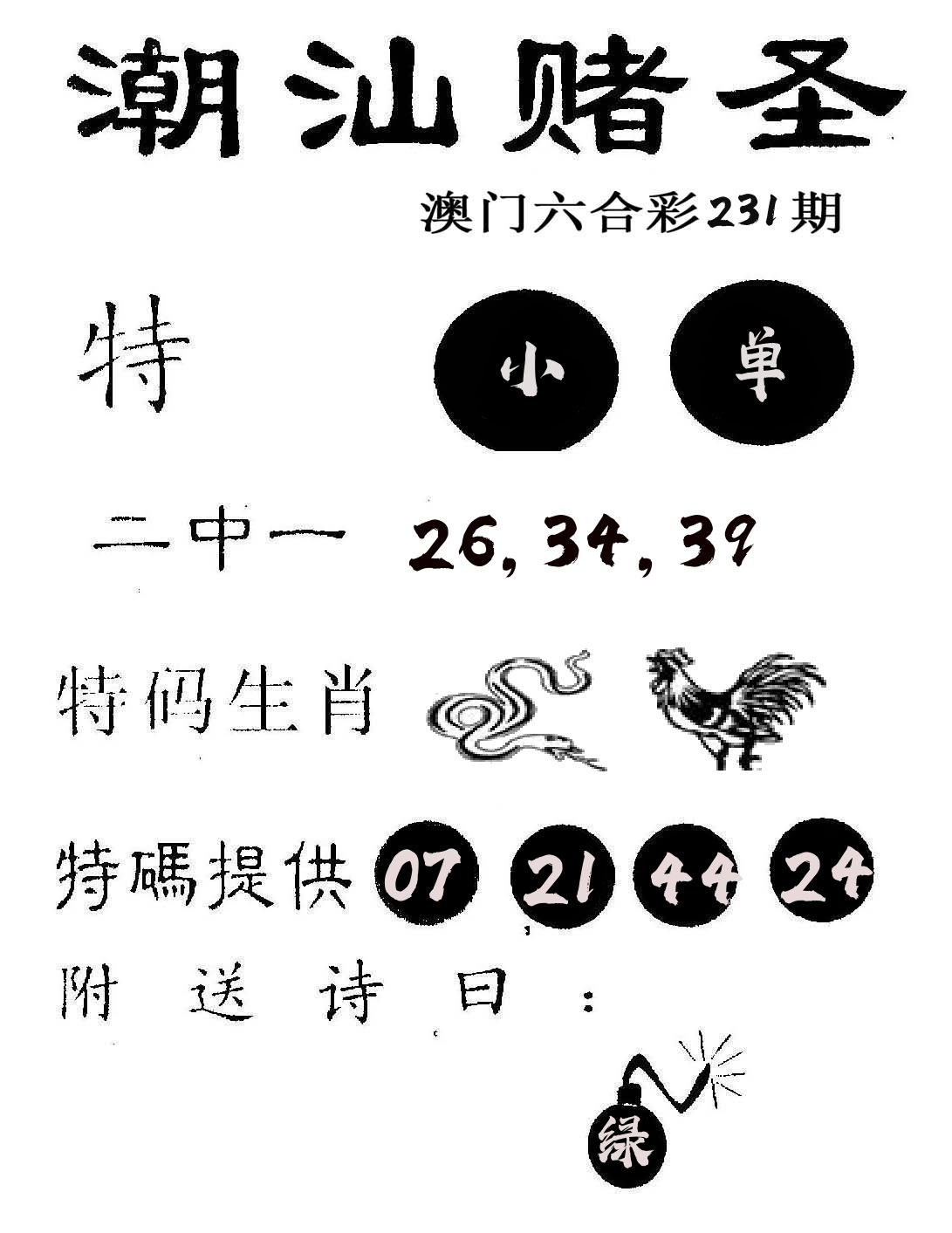 潮汕赌圣 第231期