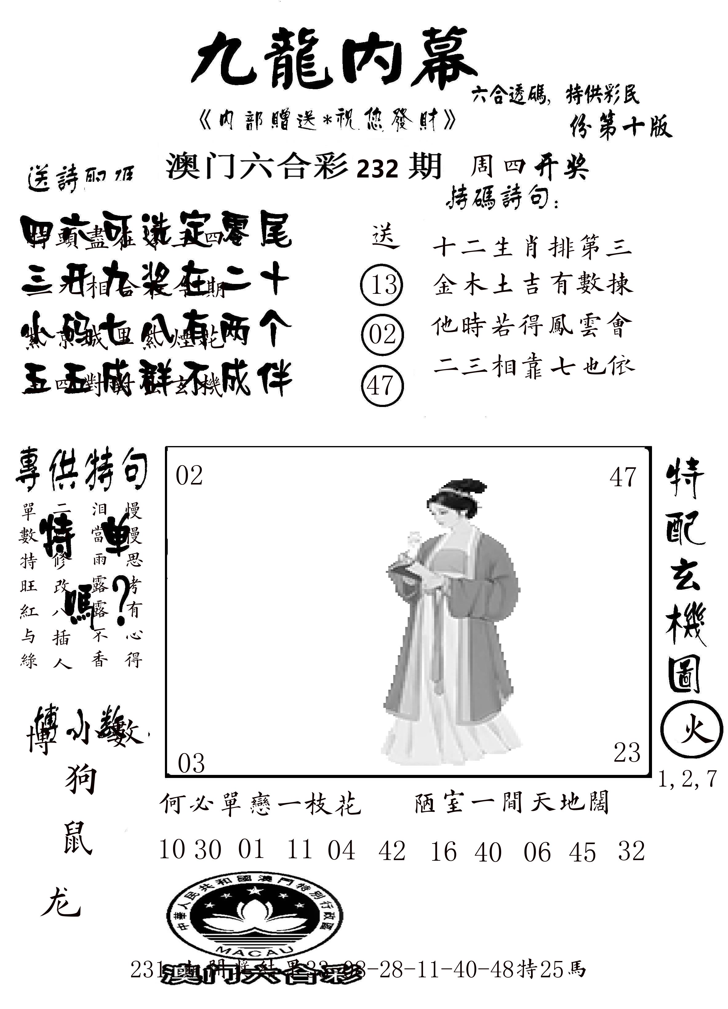 澳门传真2 第232期