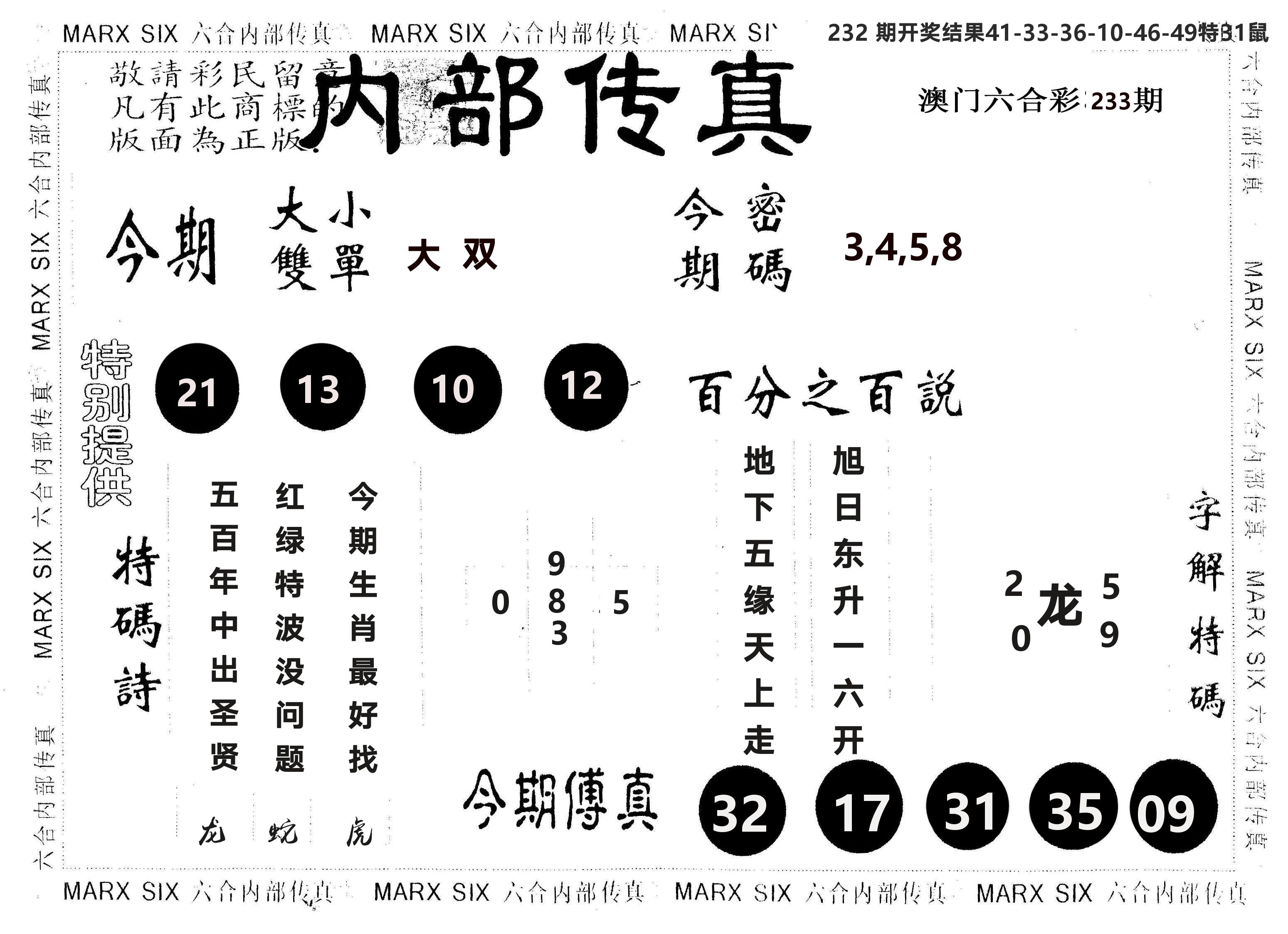 另版内部传真 第233期