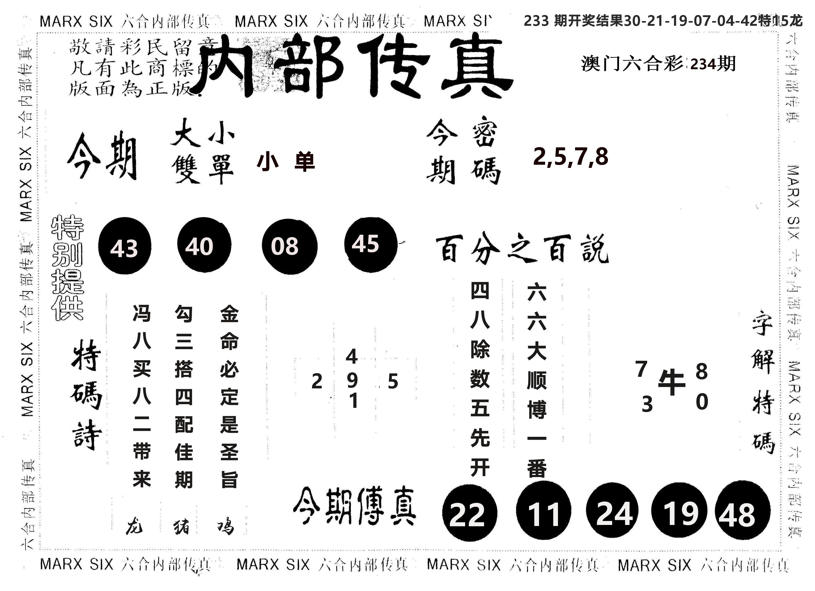 另版内部传真 第234期