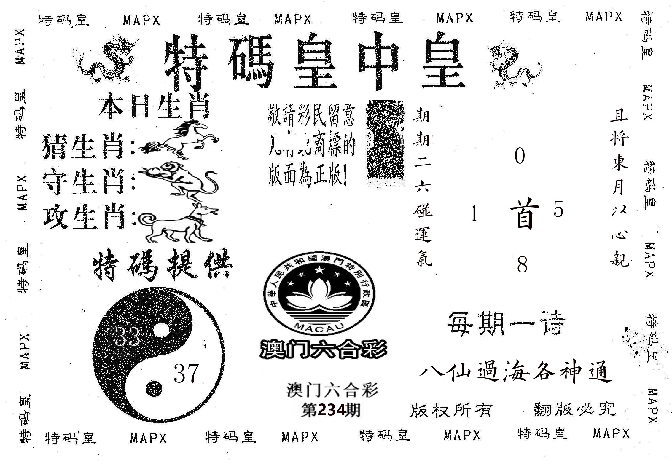 皇中皇B 第234期