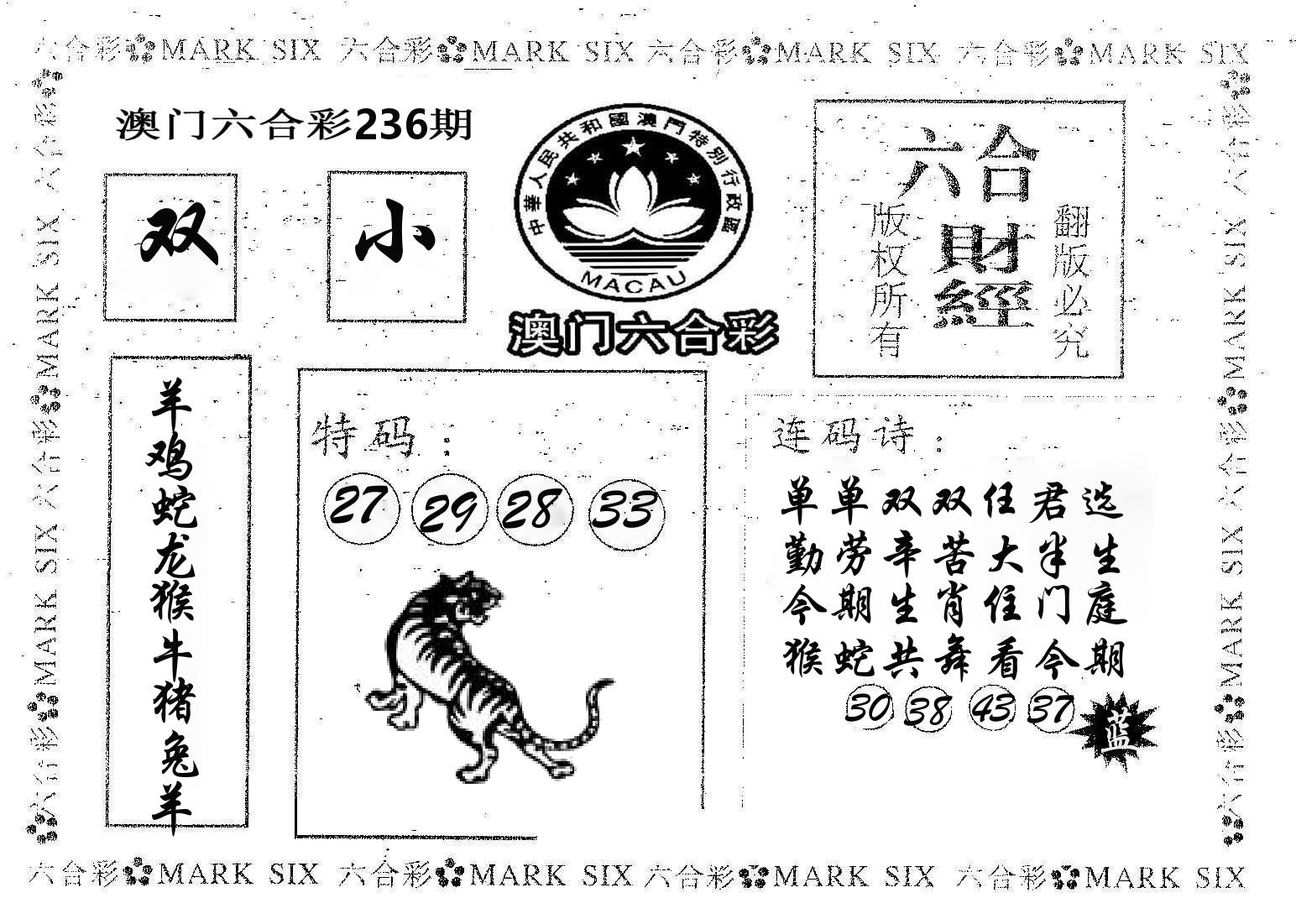 六合财经 第236期