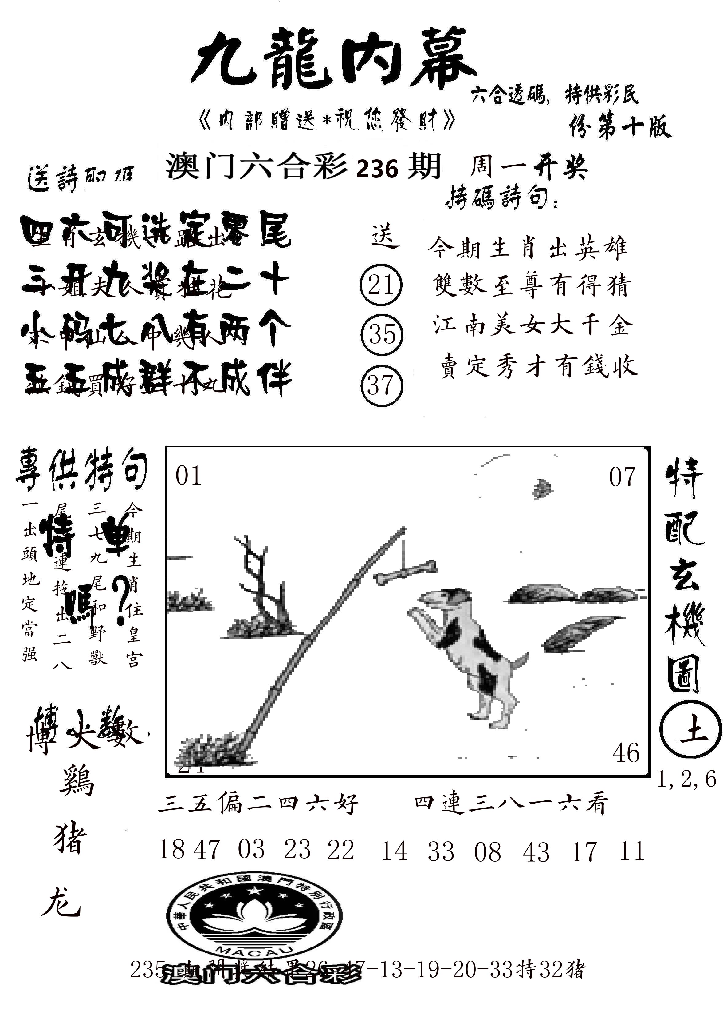 澳门传真2 第236期