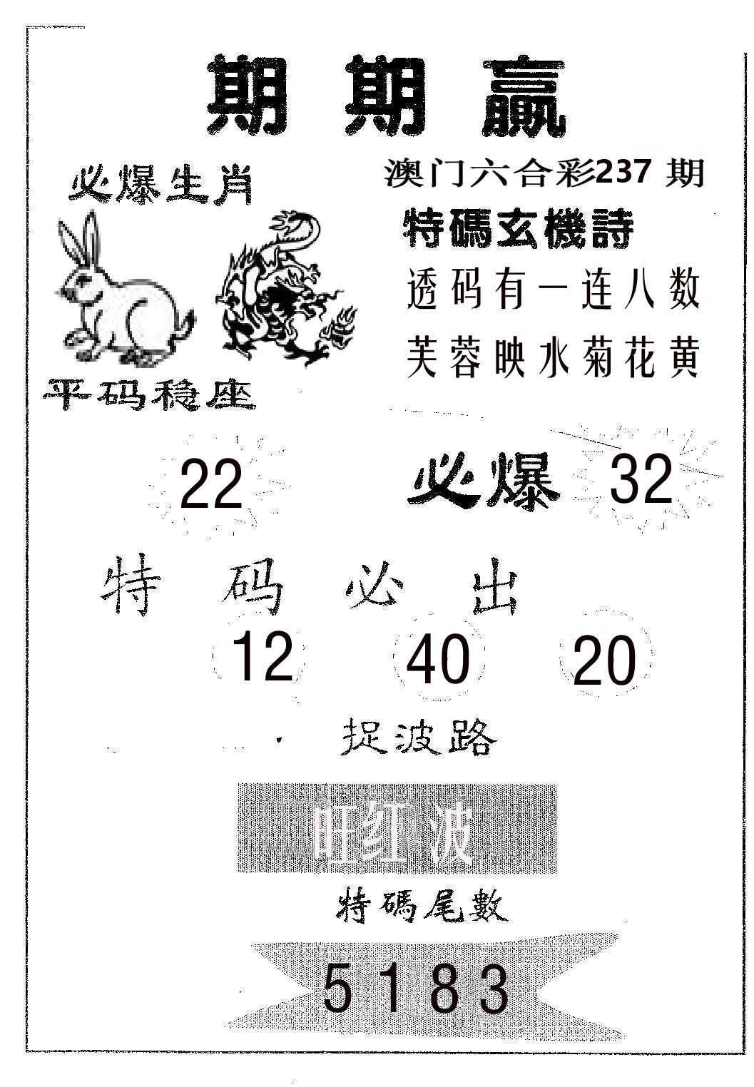 期期赢 第237期