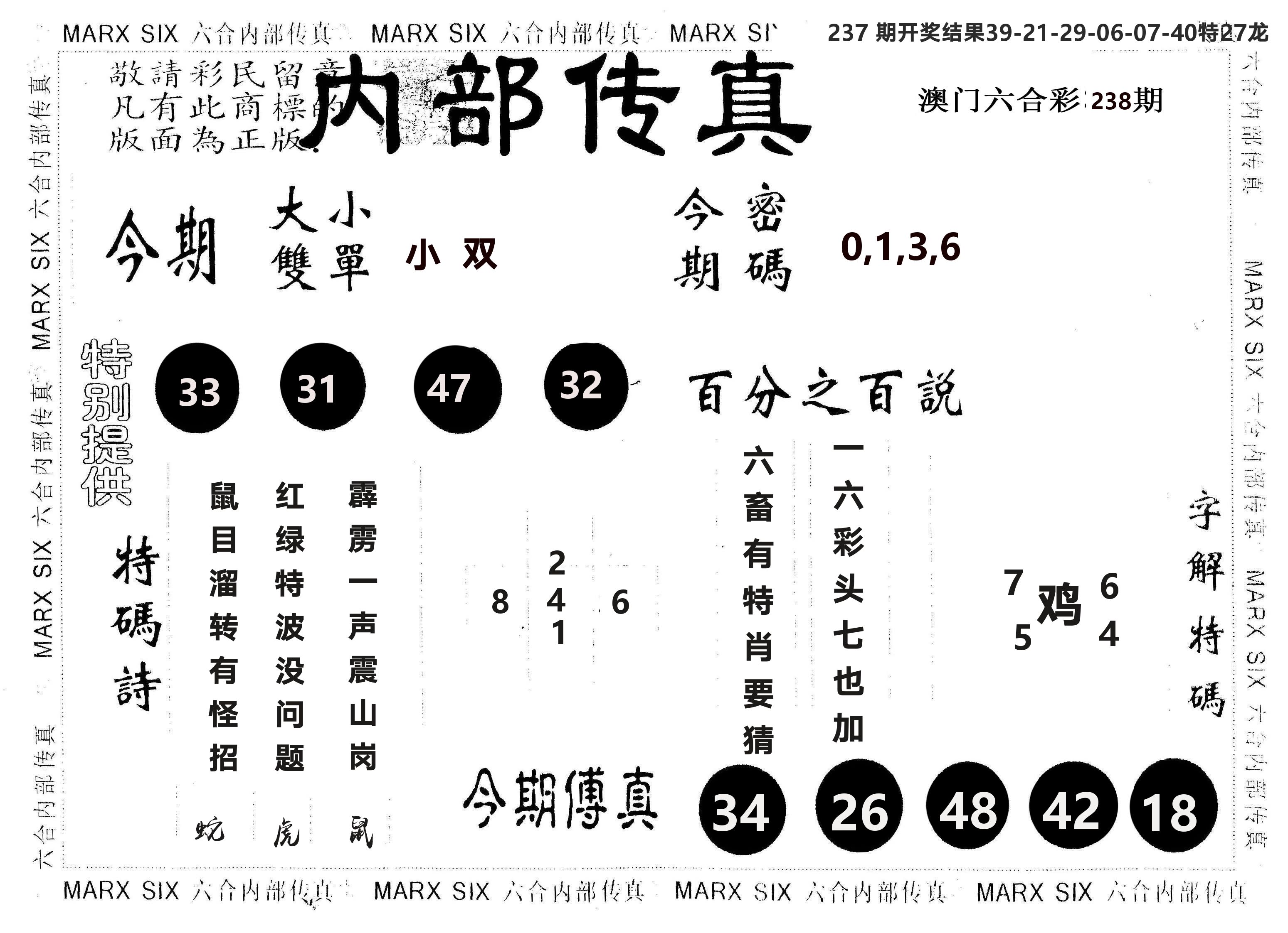 另版内部传真 第238期