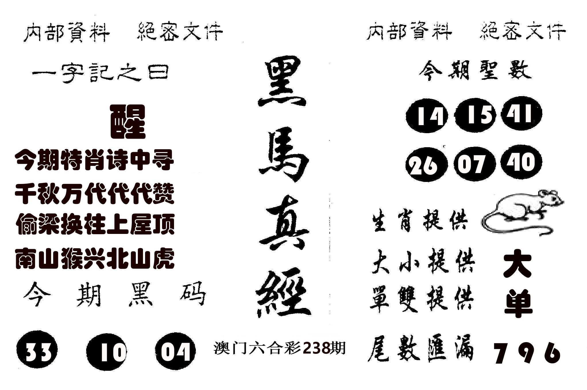 黑马真经 第238期