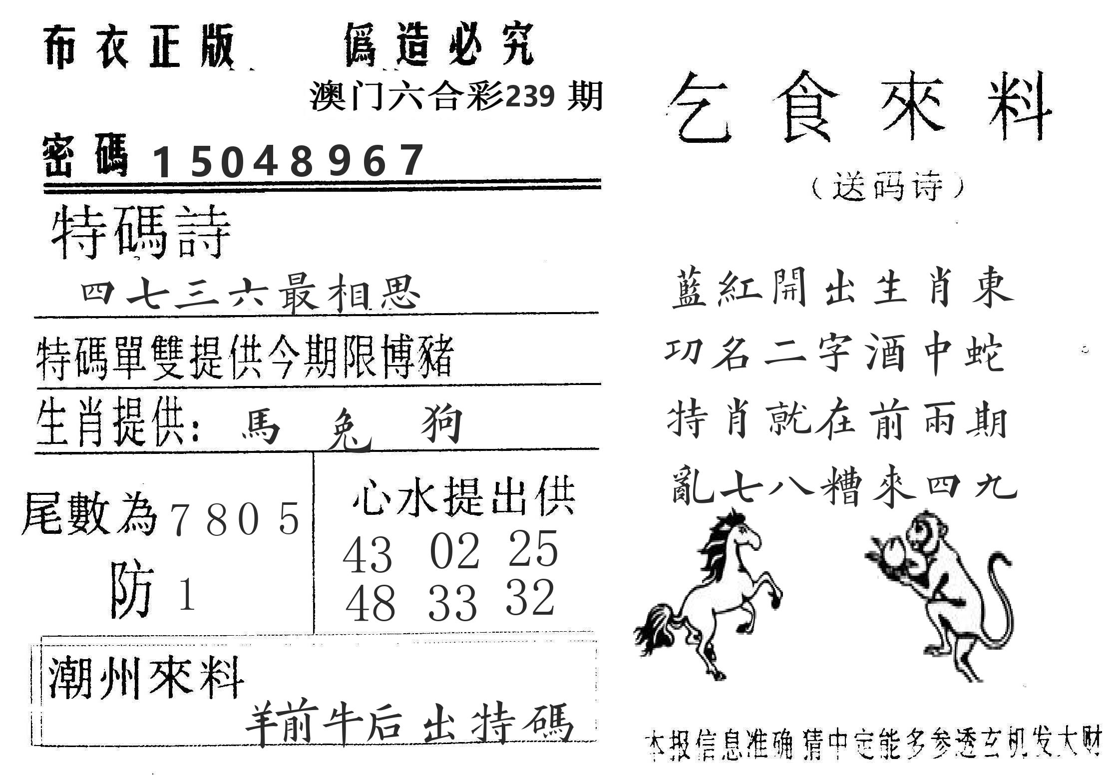 千禧码王 第239期
