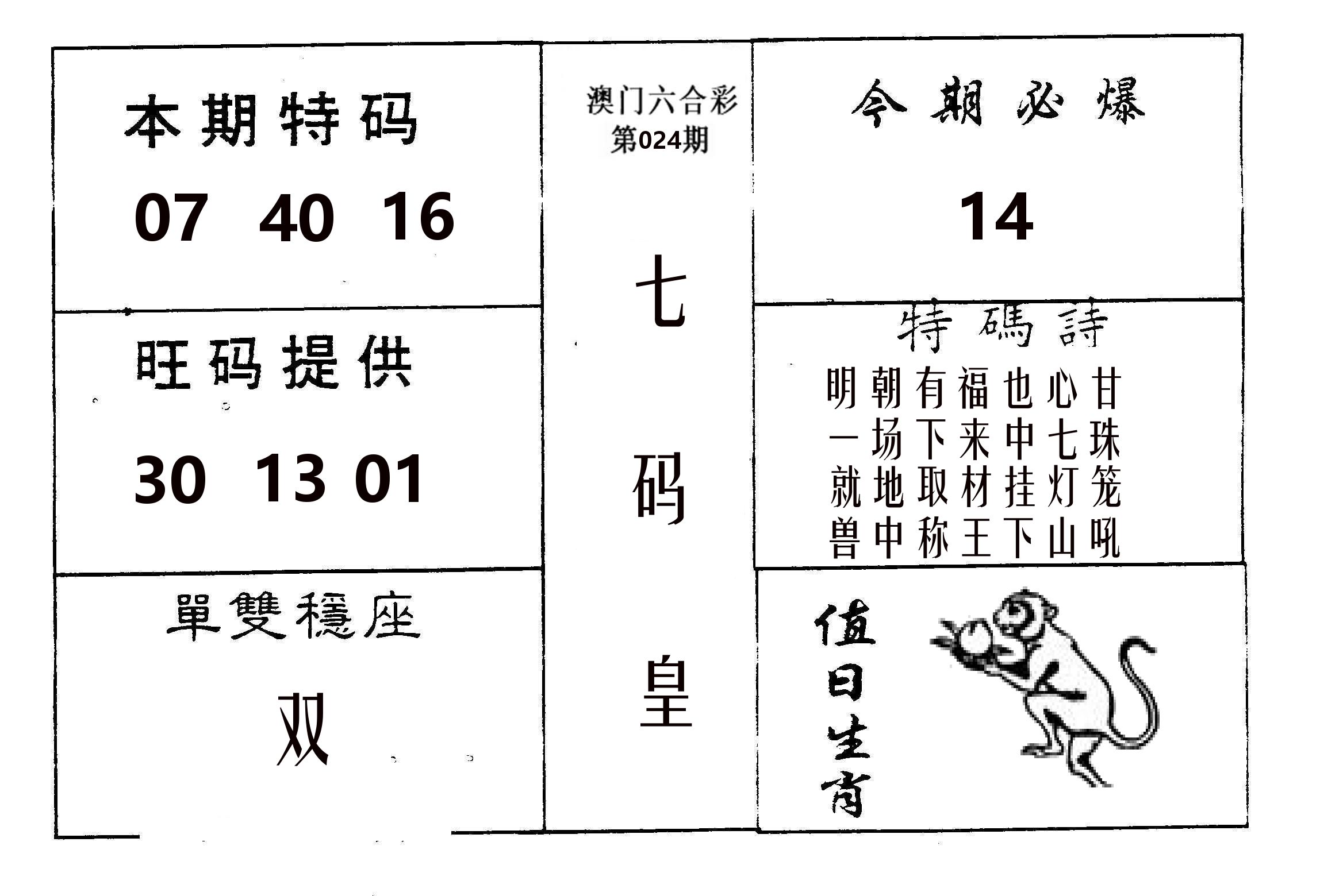 七码皇 第24期