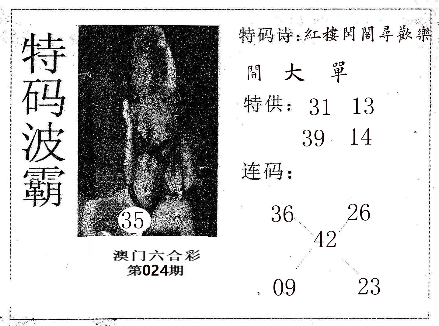 特码波霸 第24期