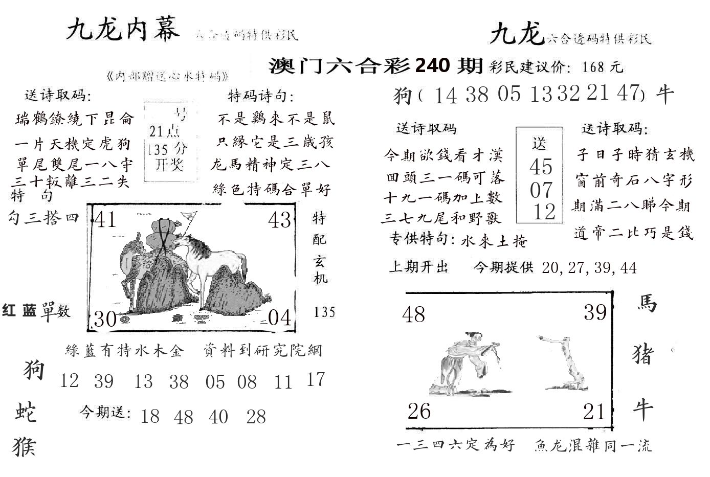 九龙内幕 第240期