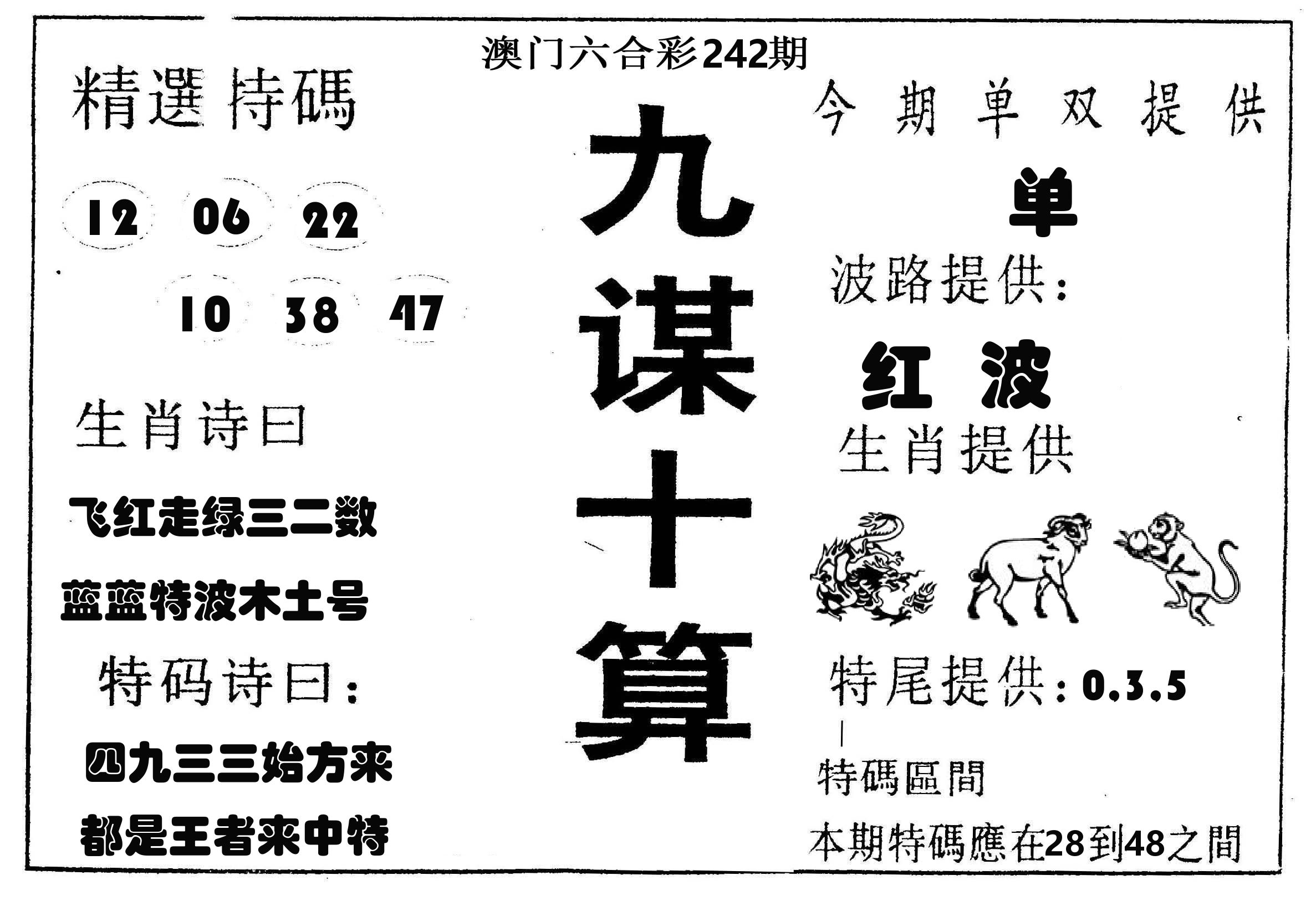 九谋十算 第242期