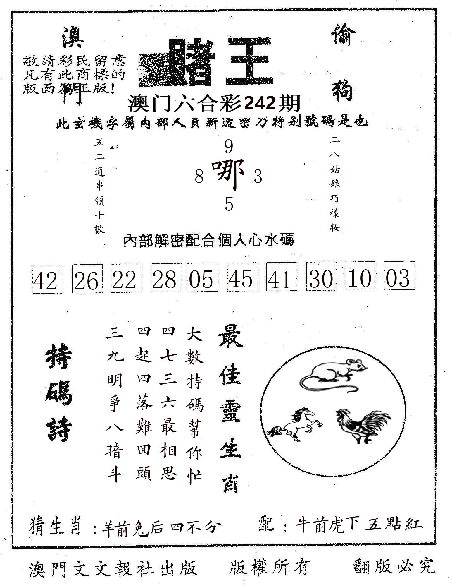 赌王 第242期