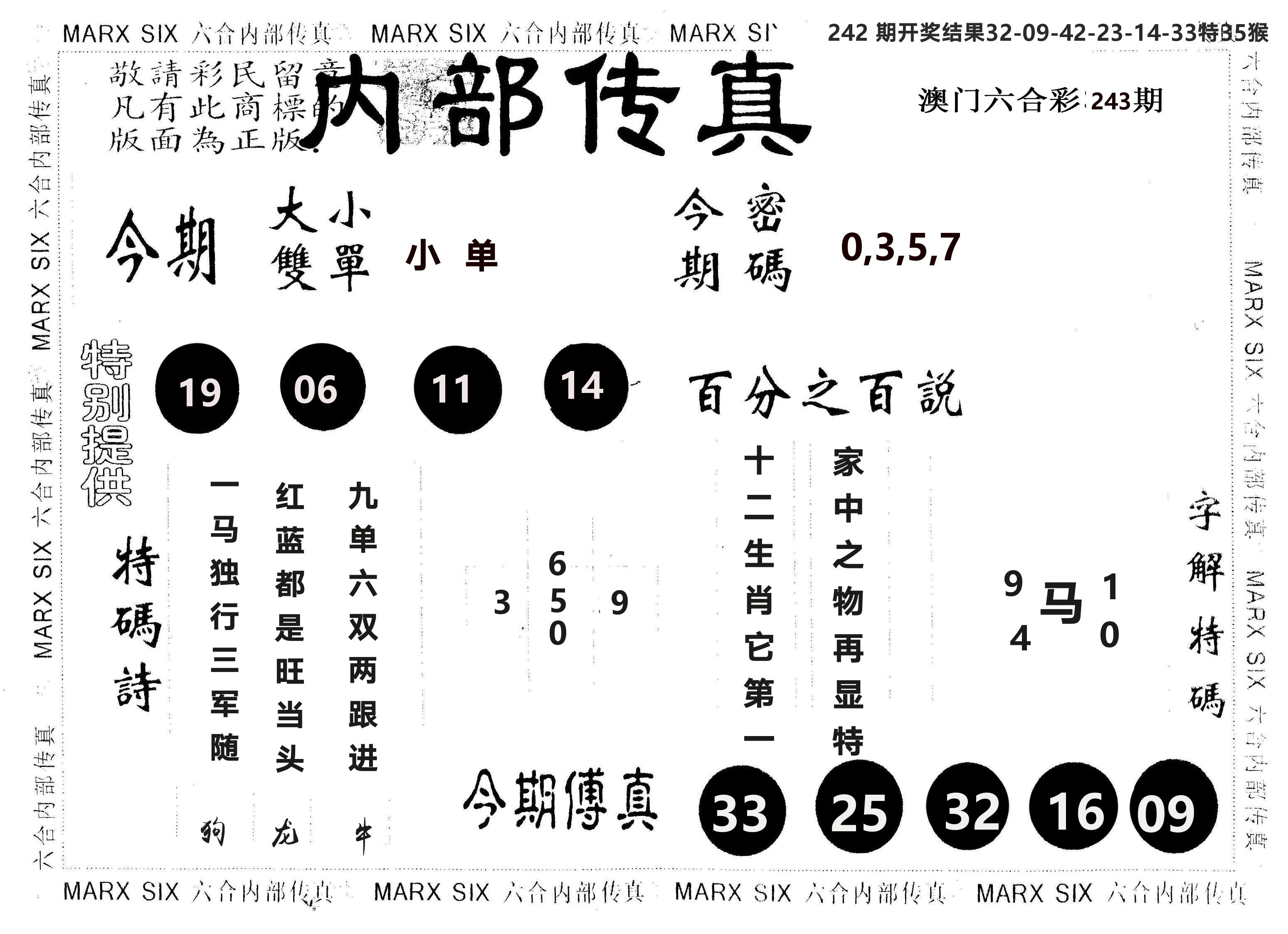 另版内部传真 第243期