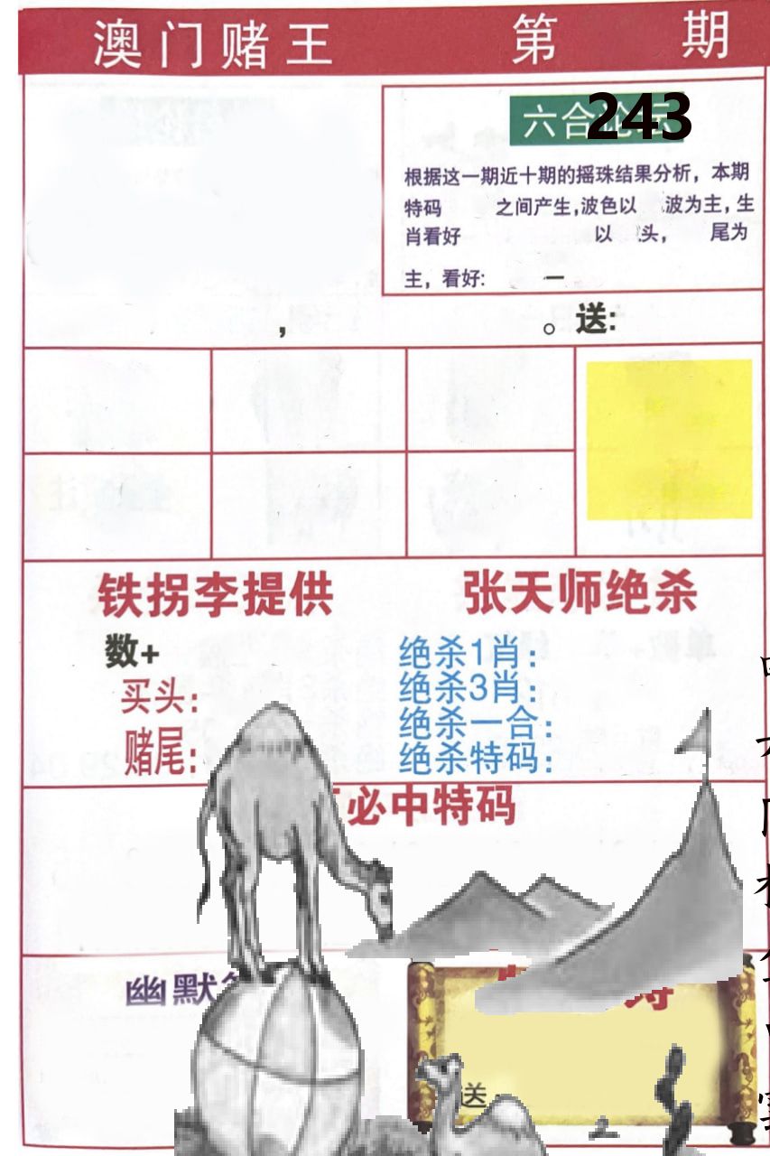 澳门堵王 第243期