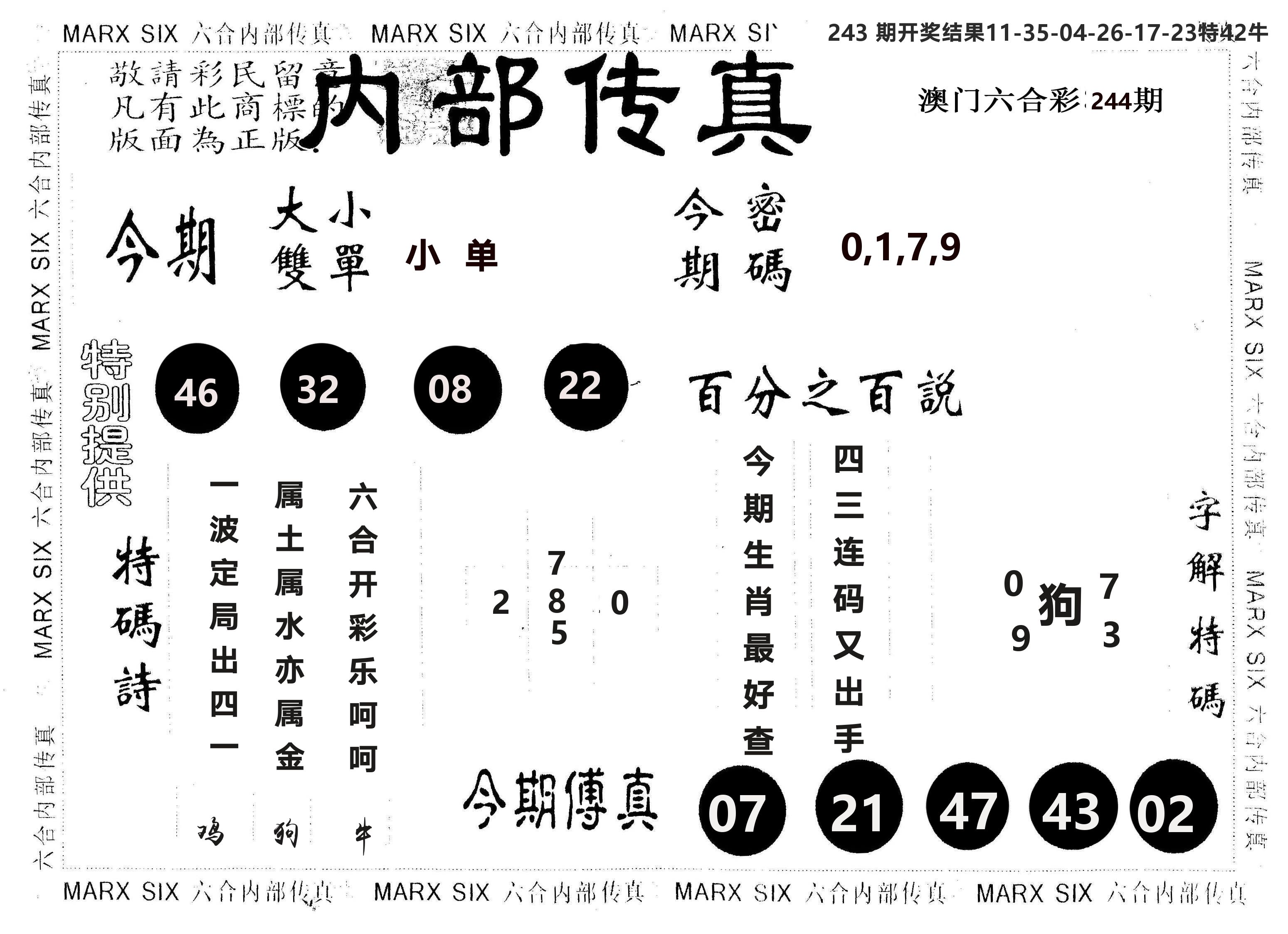 另版内部传真 第244期