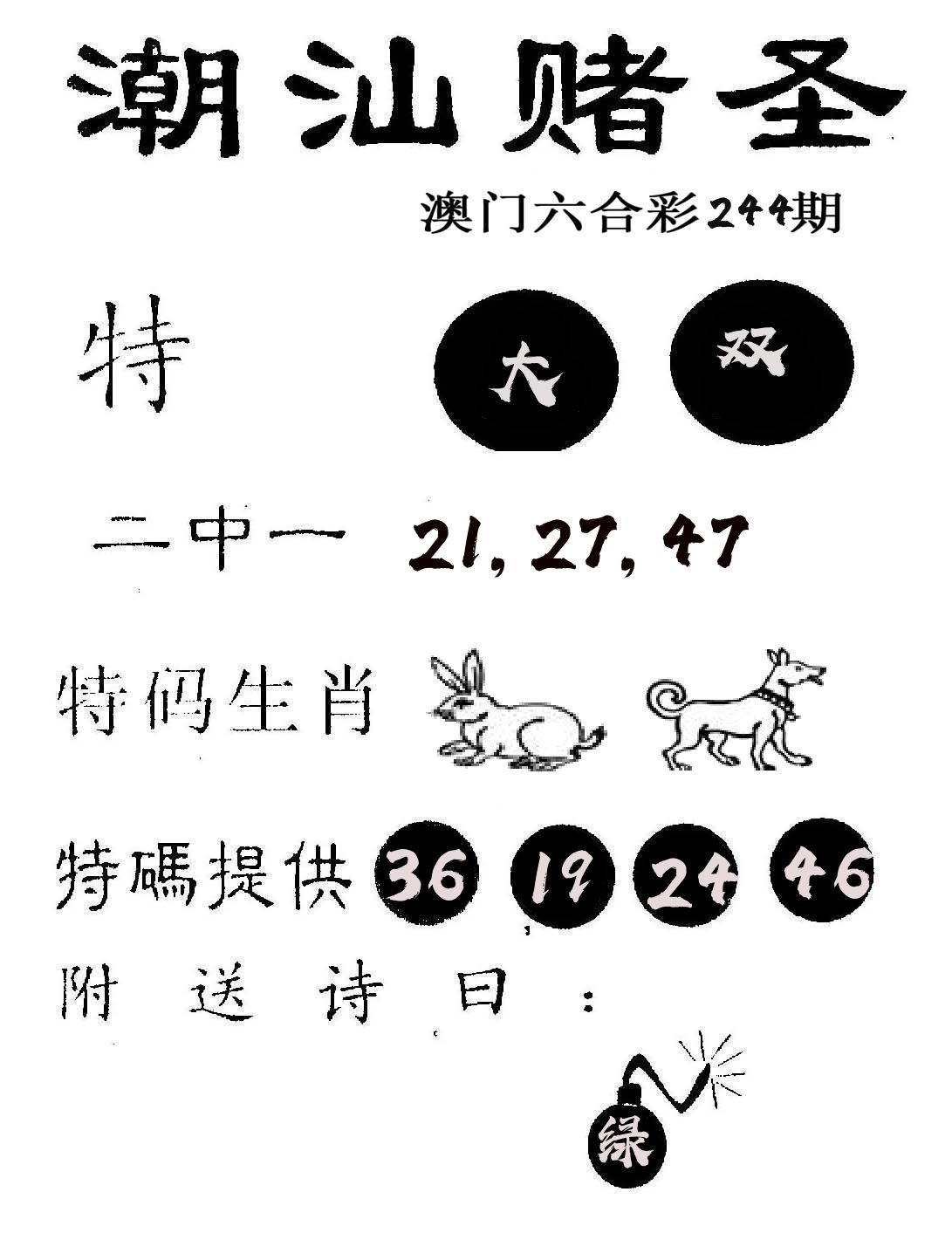 潮汕赌圣 第244期