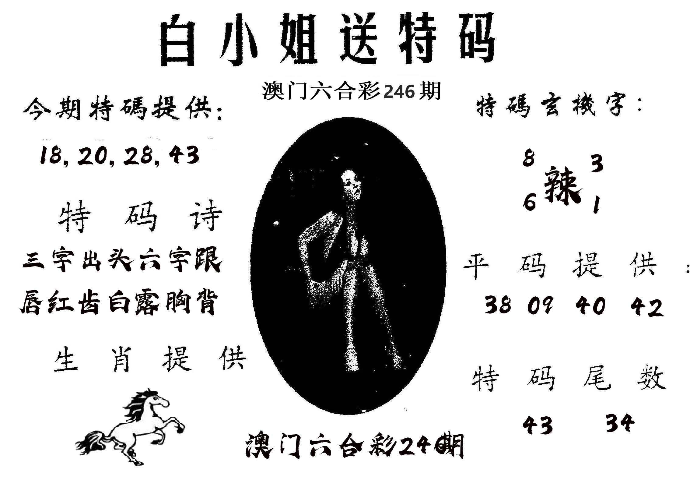 白姐送特 第246期