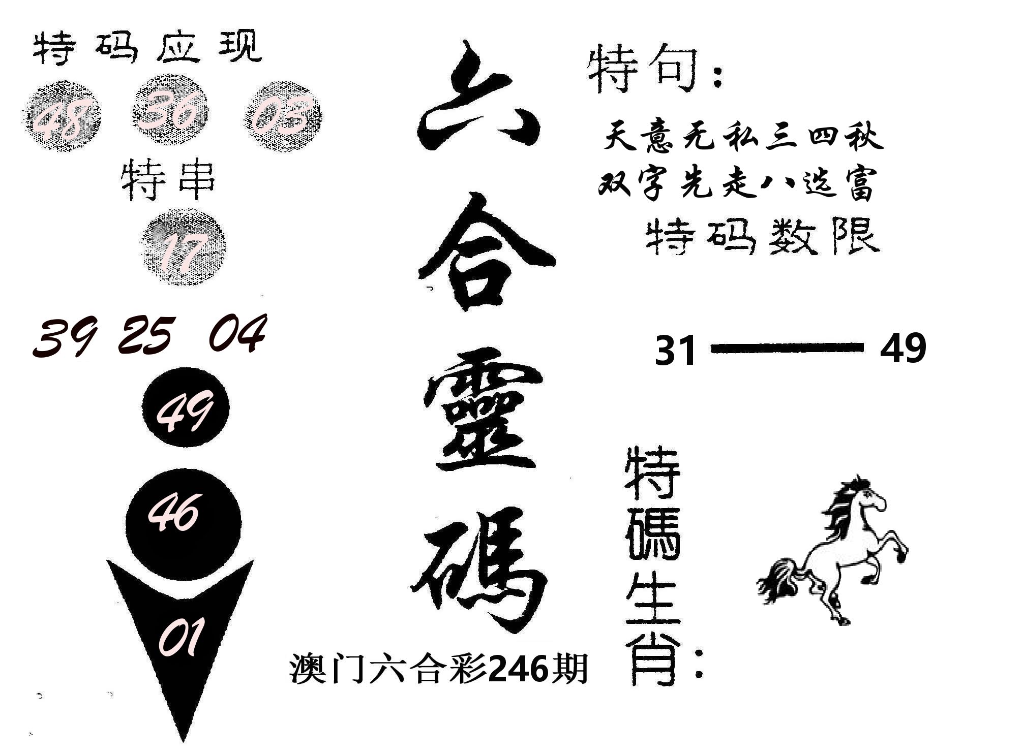 六合灵码 第246期