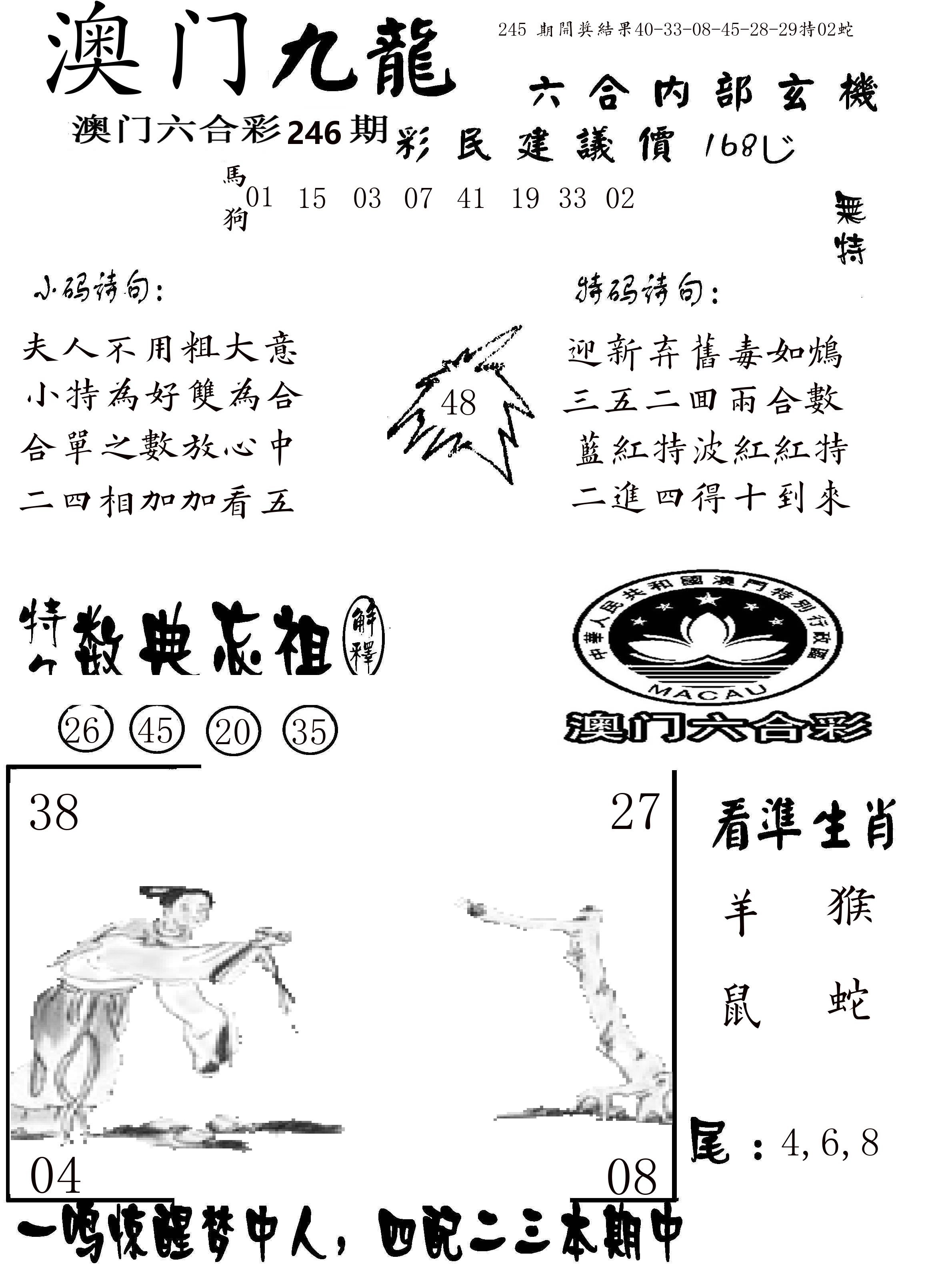 澳门传真1 第246期