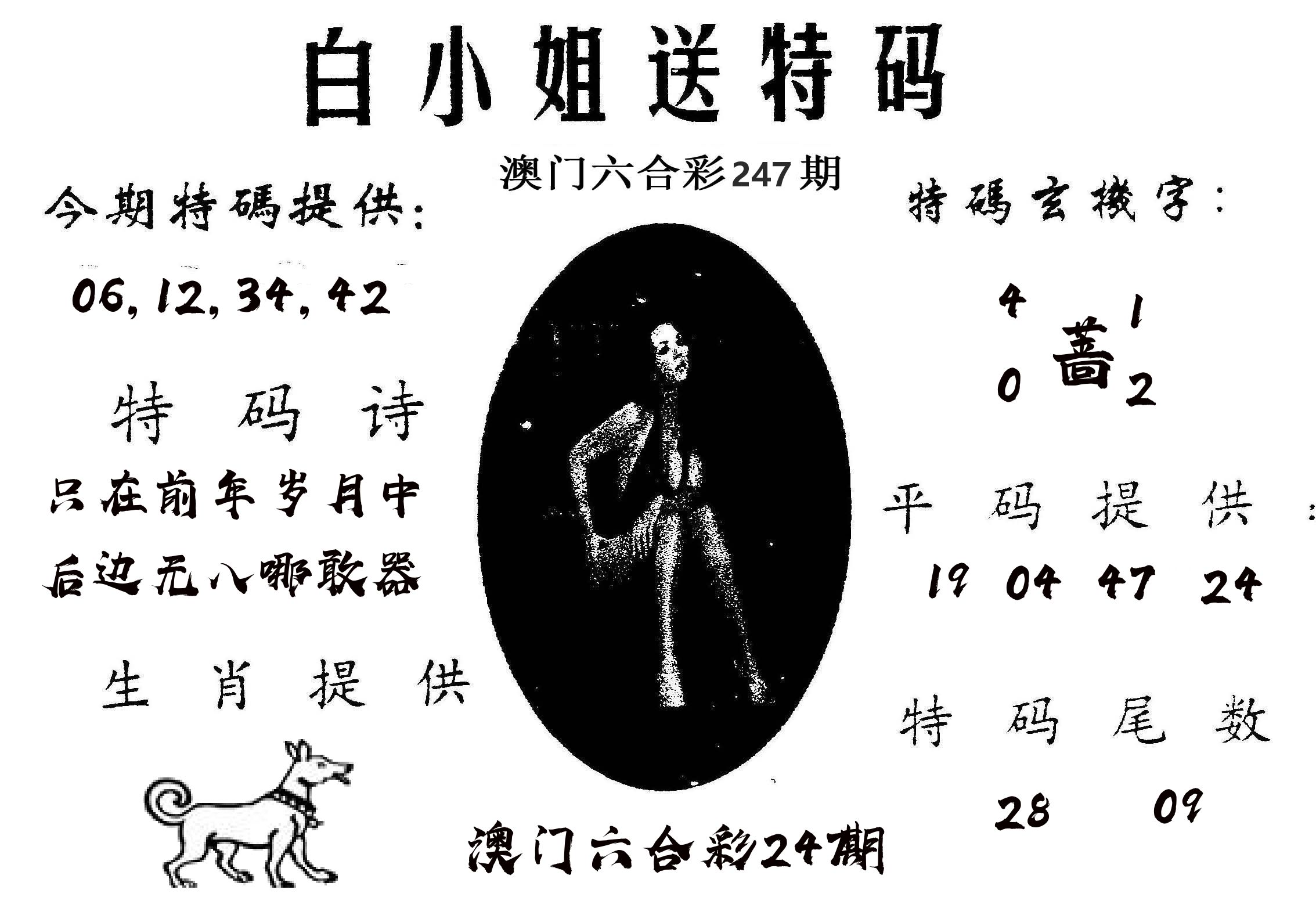 白姐送特 第247期
