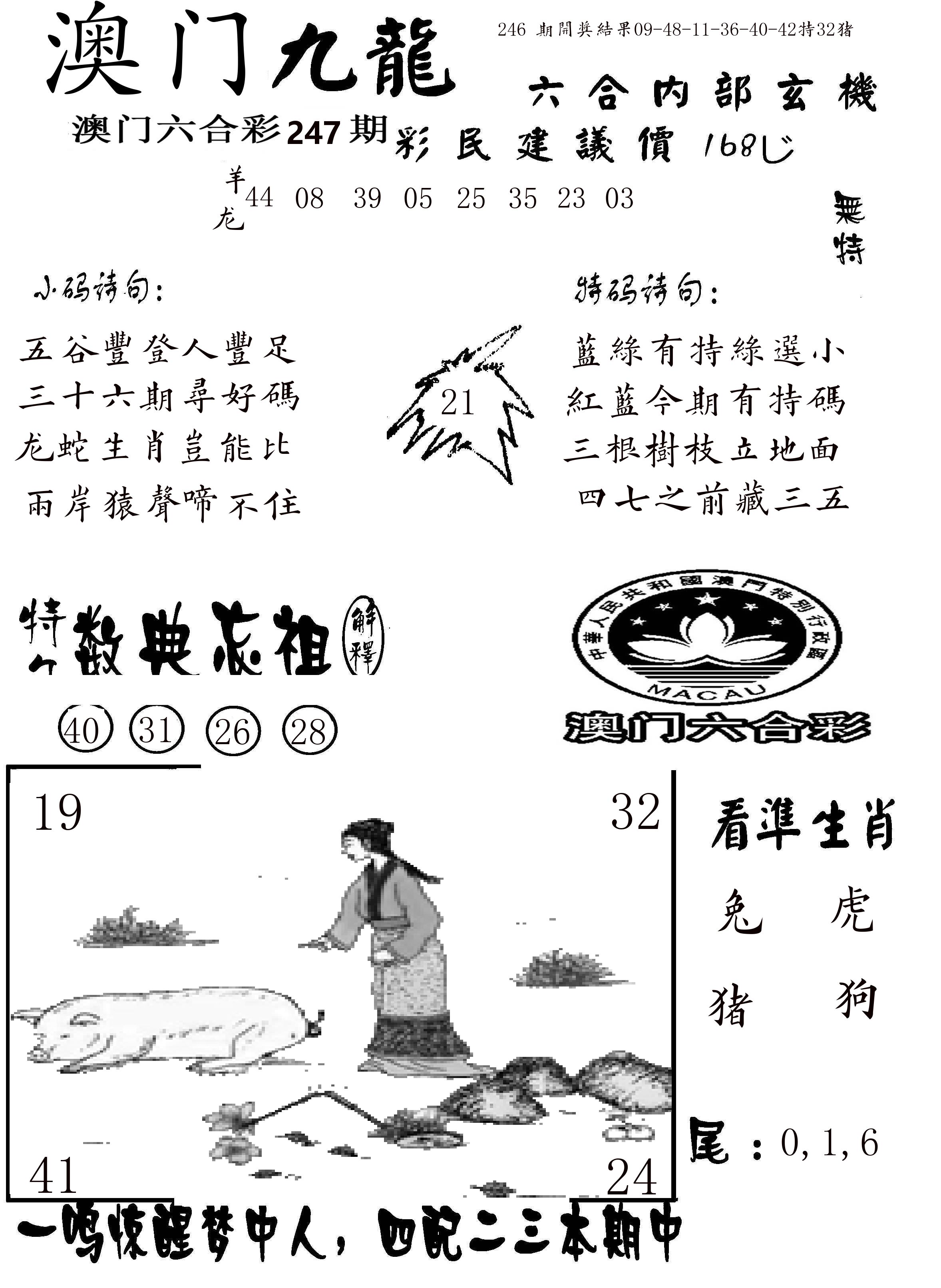 澳门传真1 第247期