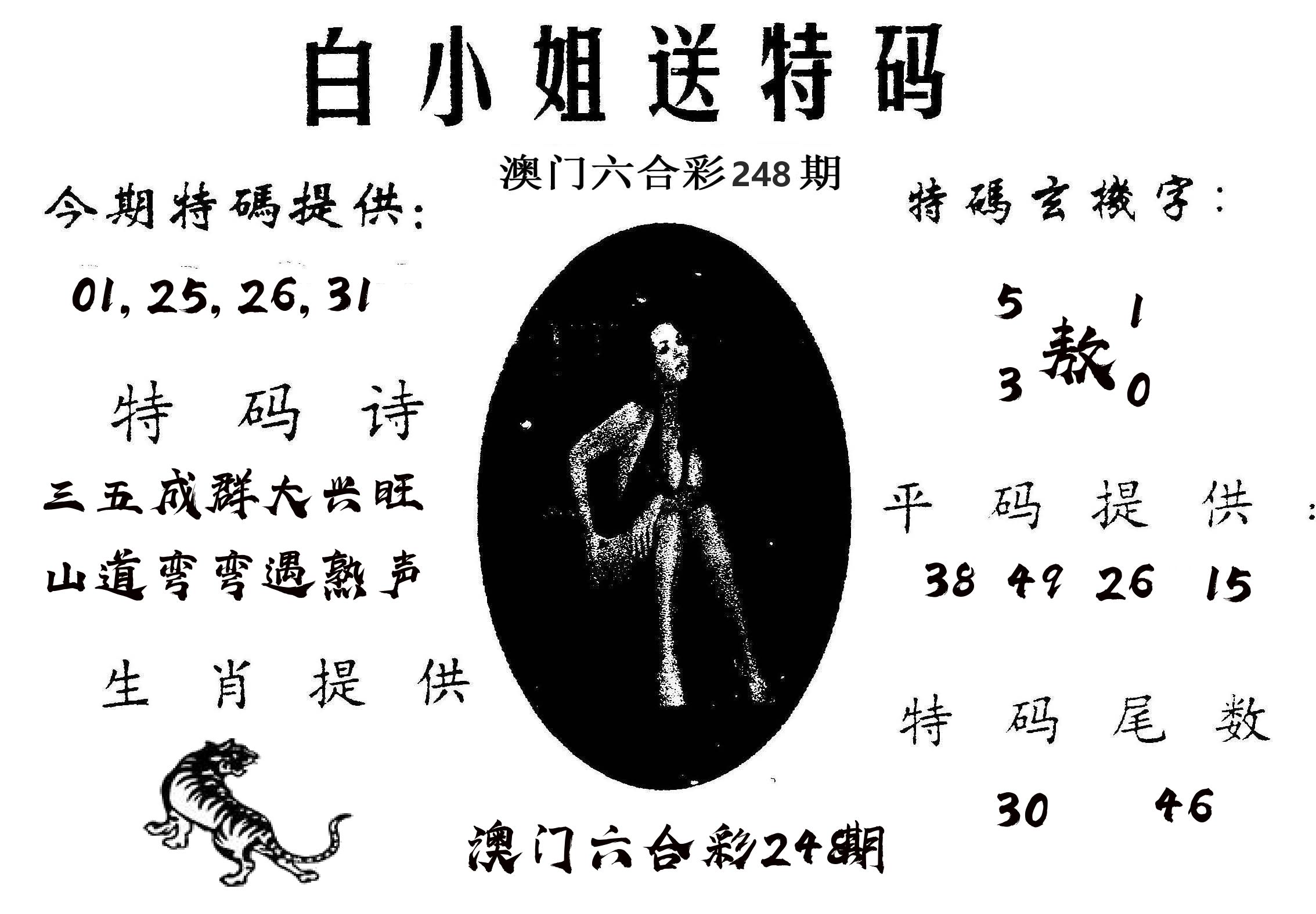 白姐送特 第248期