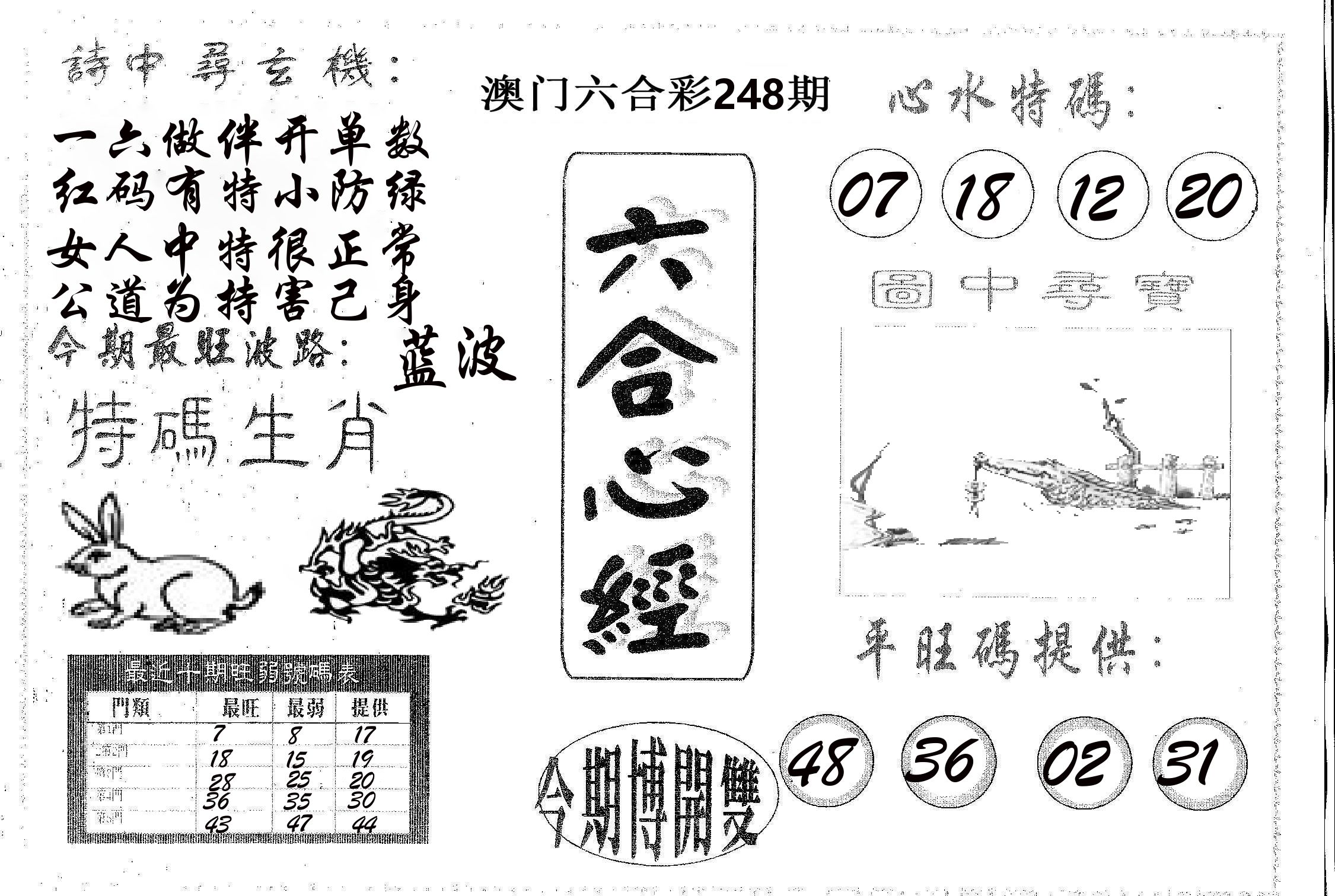 六合心经 第248期