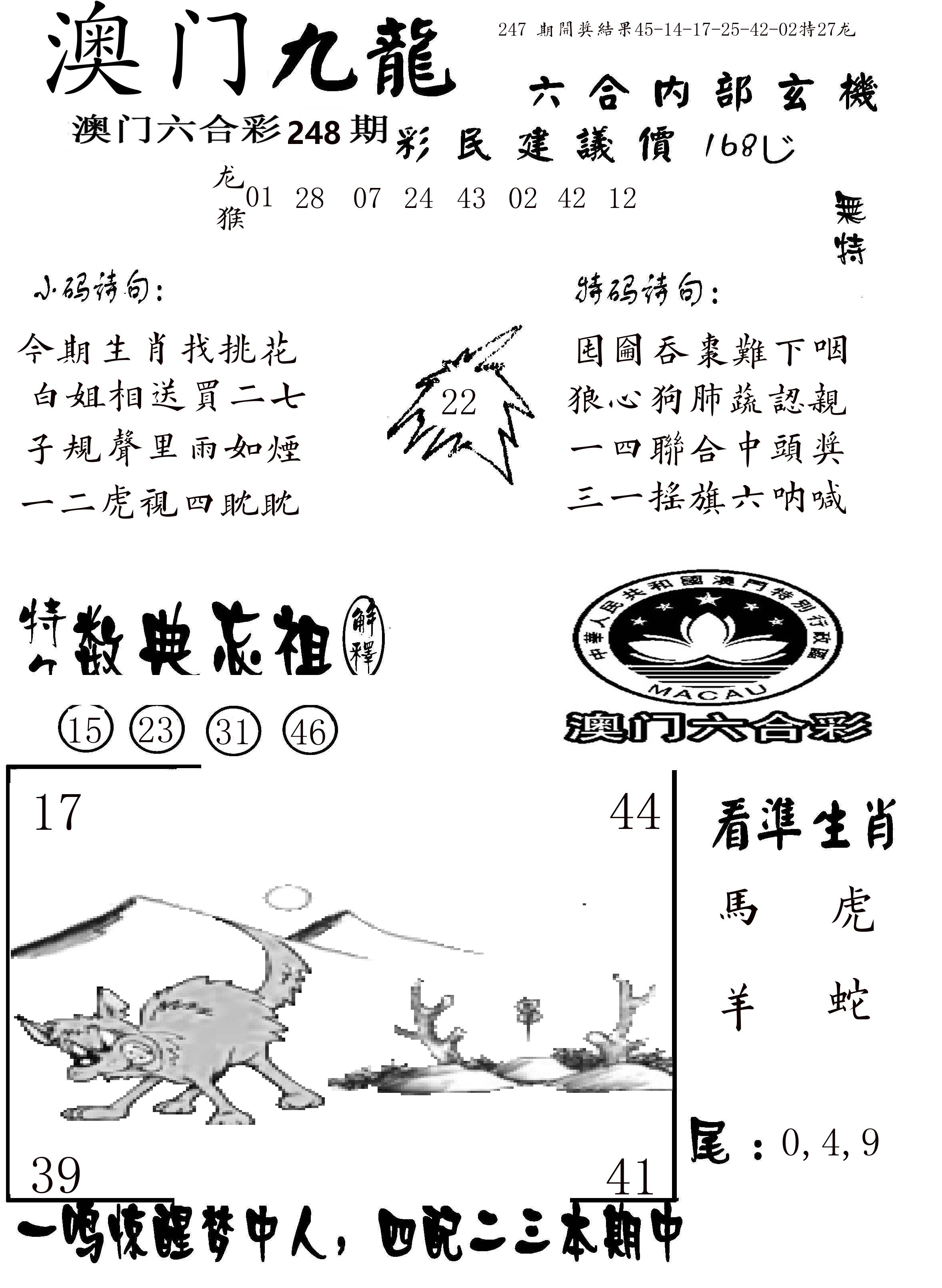 澳门传真1 第248期