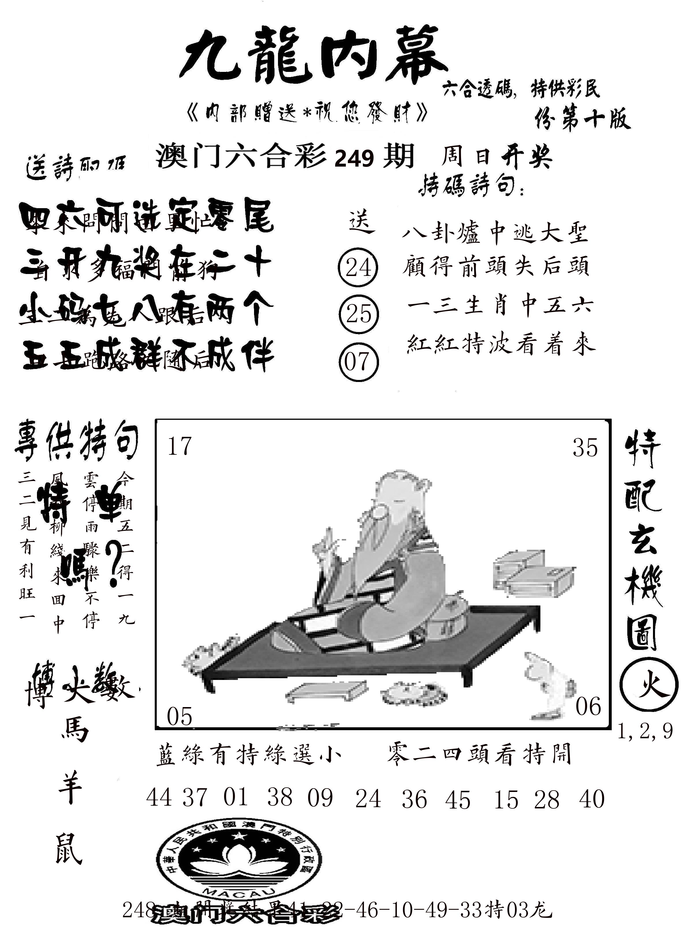 澳门传真2 第249期