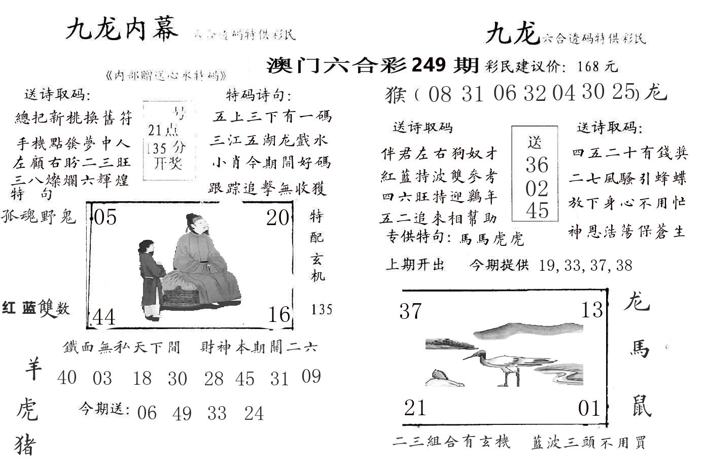 九龙内幕 第249期