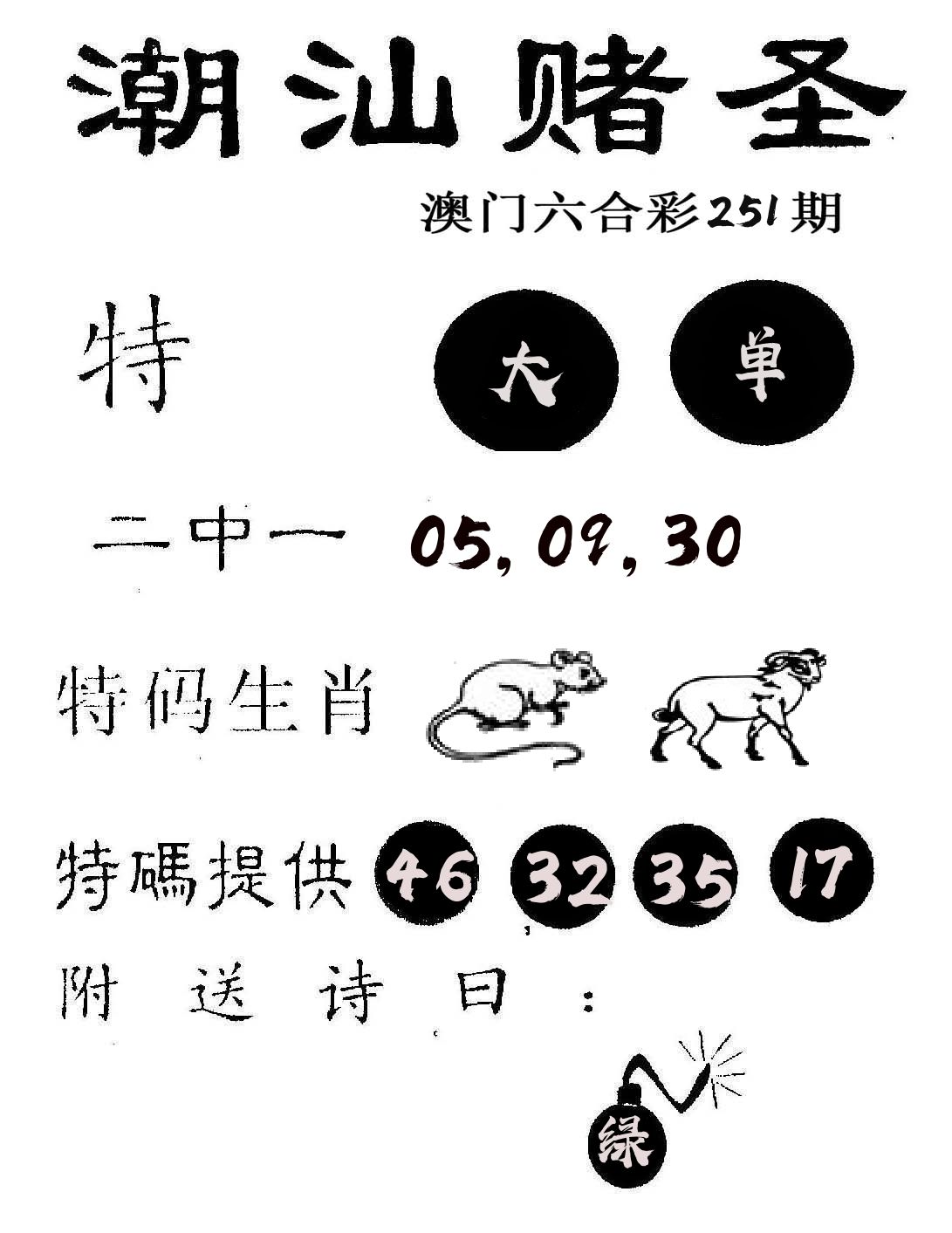 潮汕赌圣 第251期