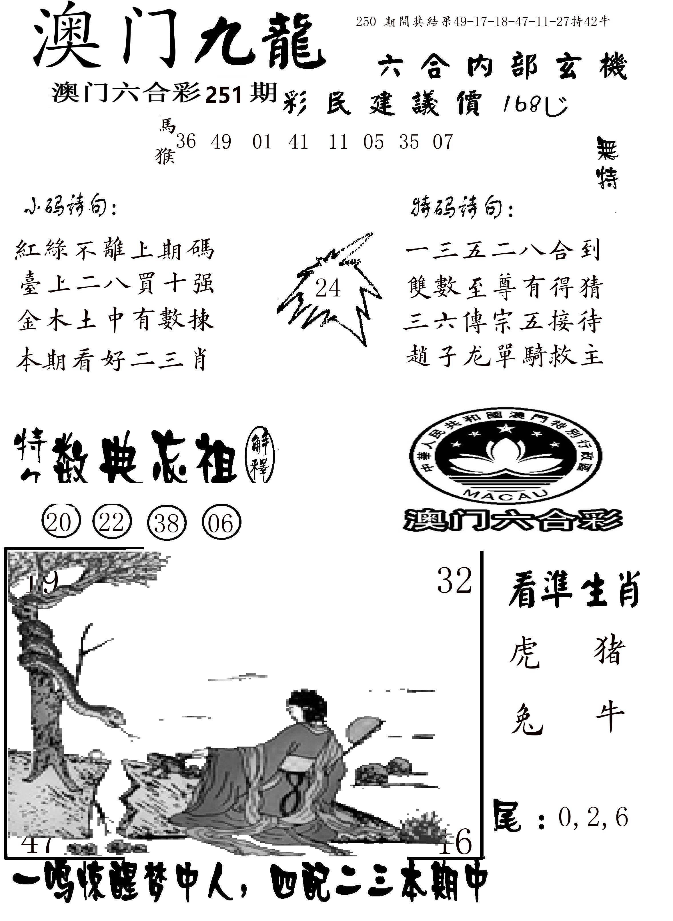 澳门传真1 第251期