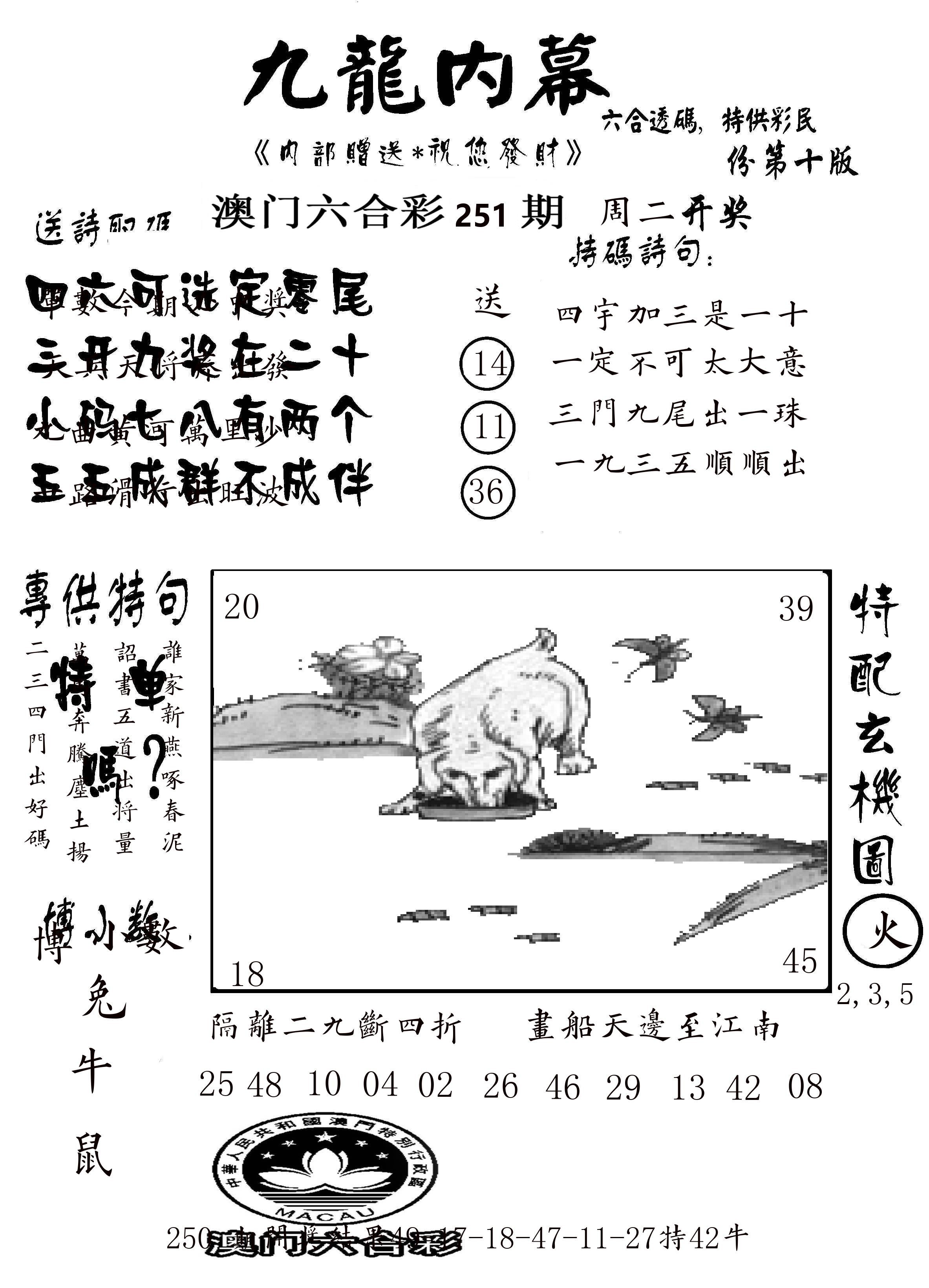 澳门传真2 第251期