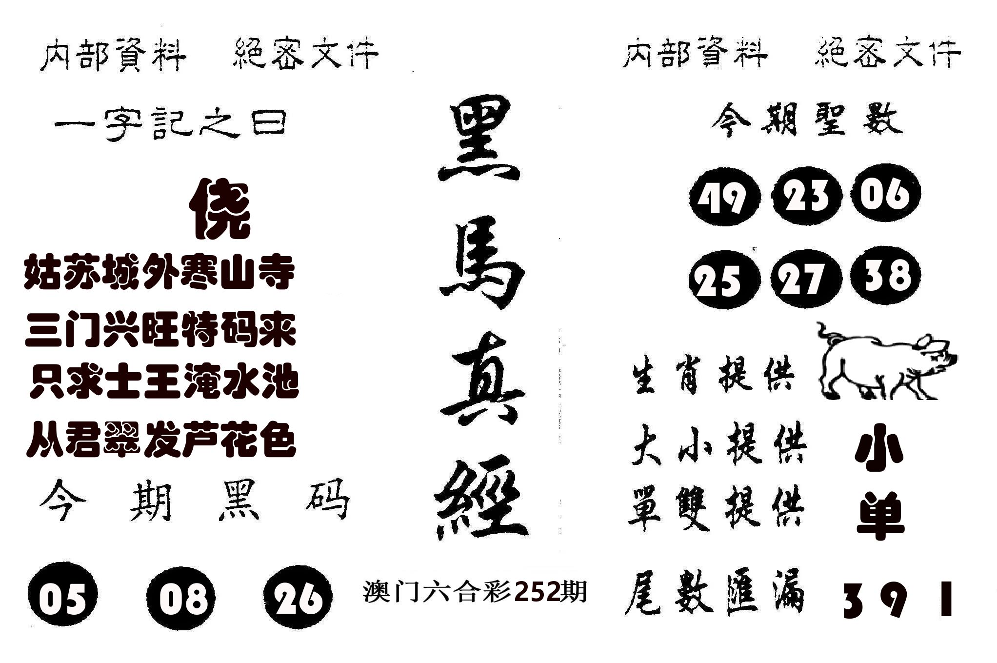 黑马真经 第252期