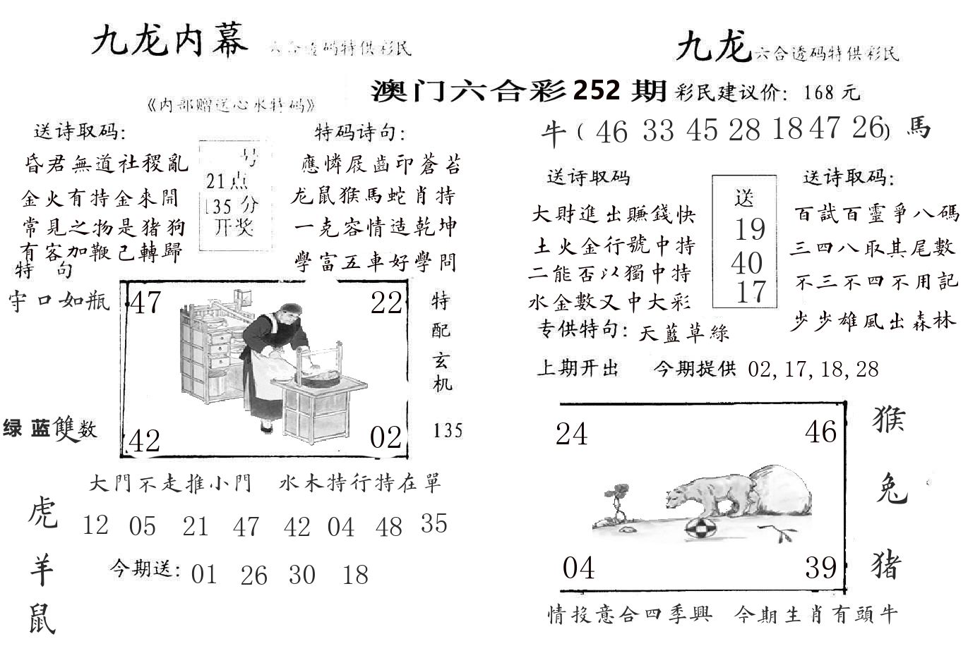 九龙内幕 第252期