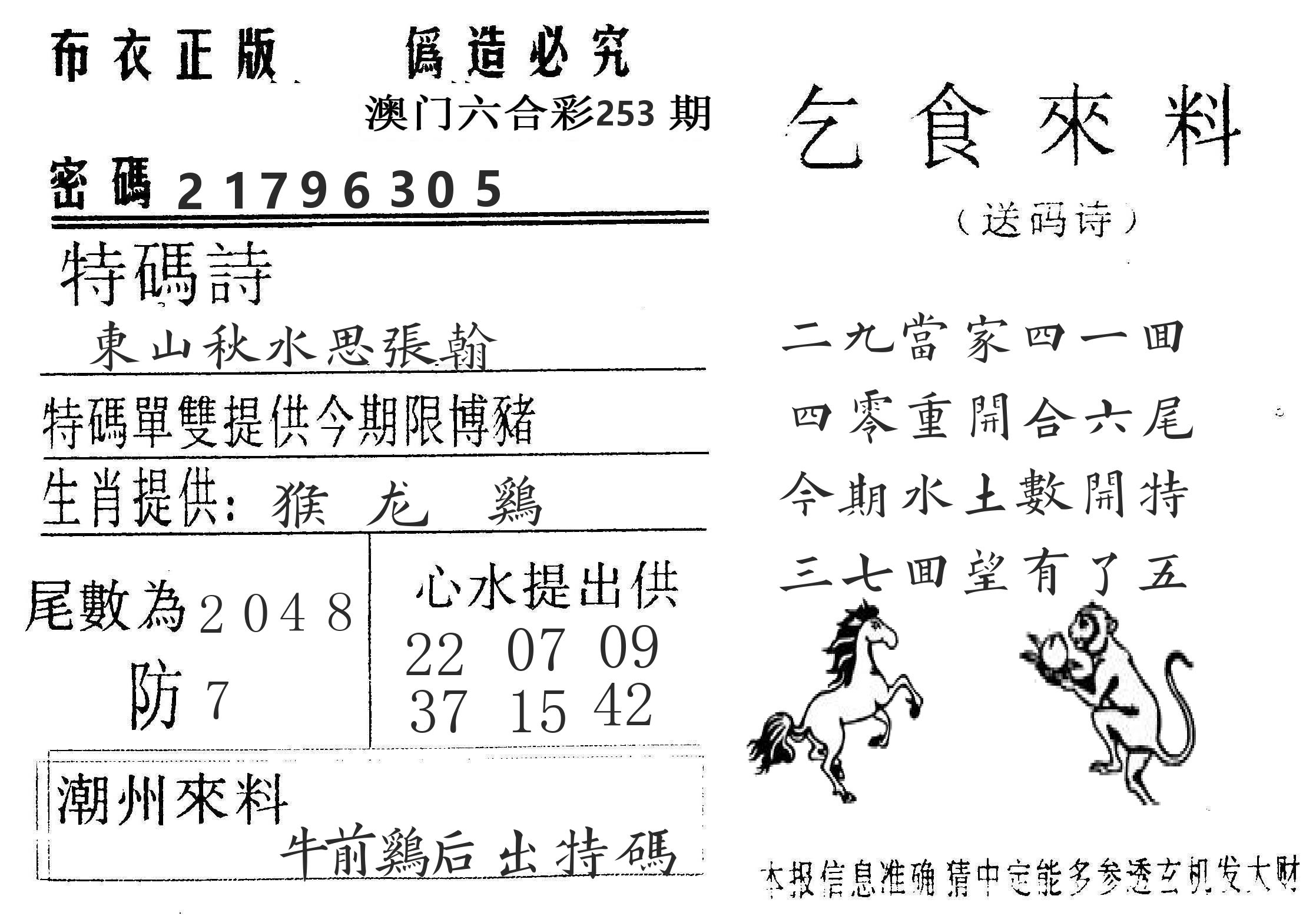 千禧码王 第253期