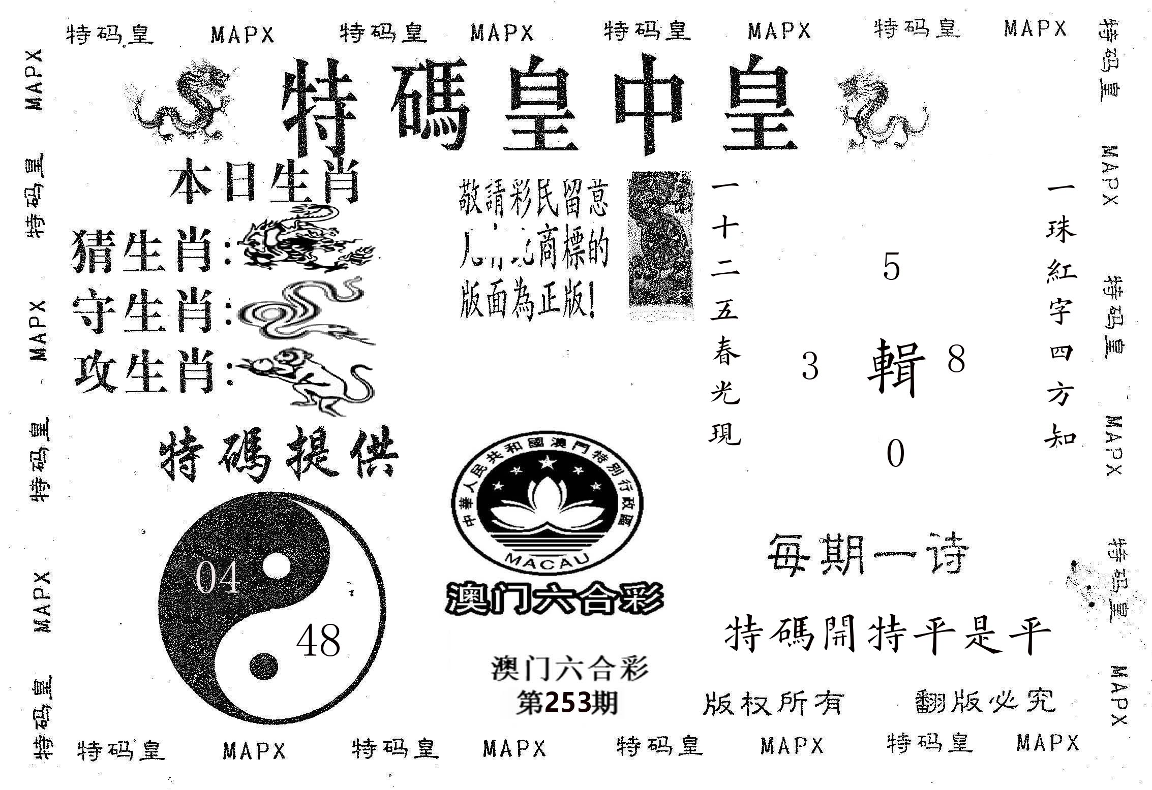 皇中皇B 第253期